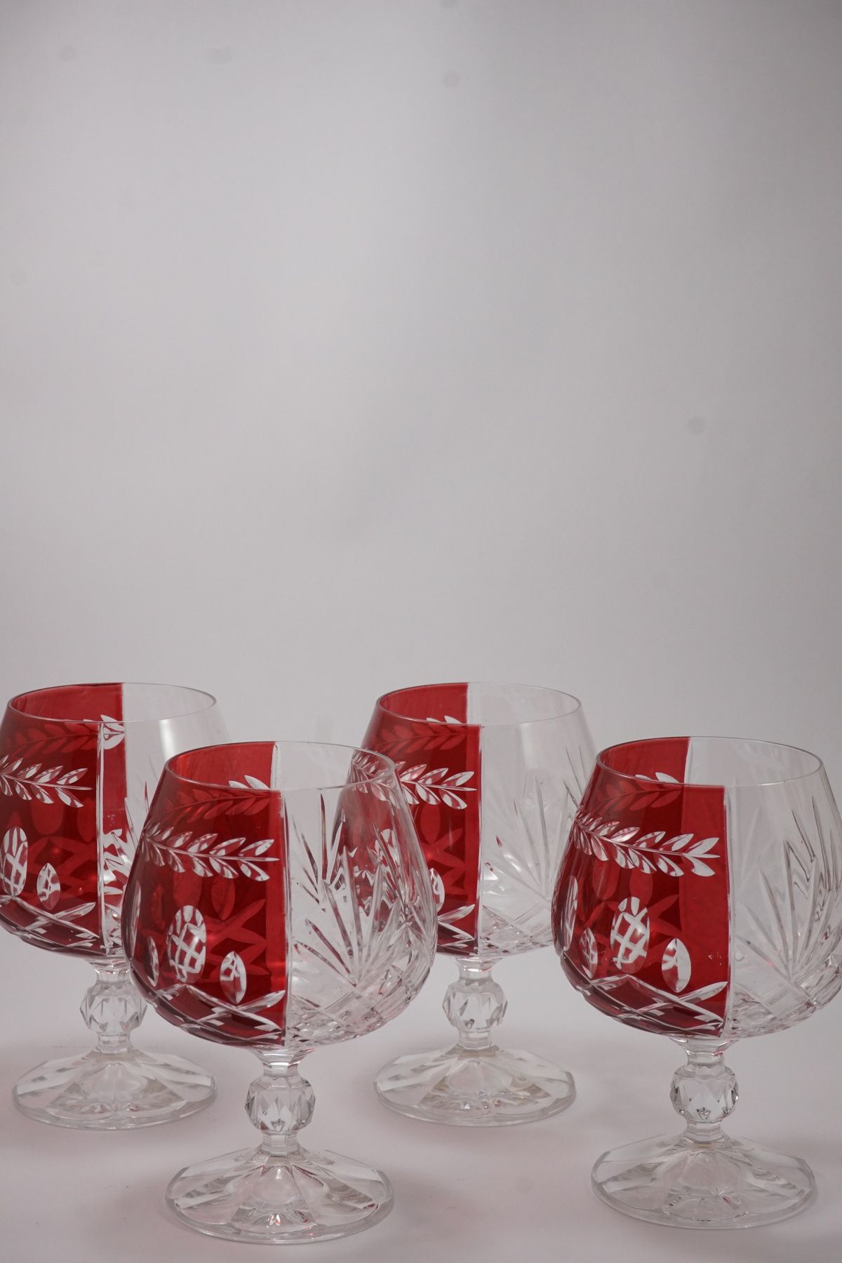 Maison Cristal d'Art Anadolu Kesme Yakut Bardak / 4 Adet