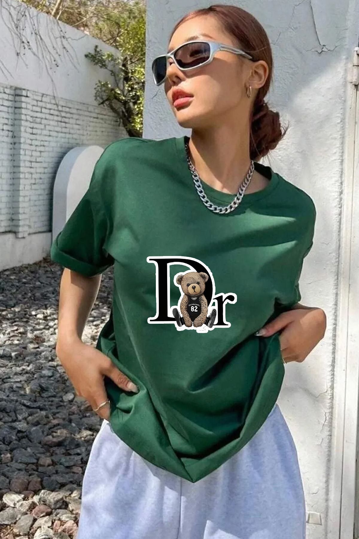 uyguntarz Unisex Dr. Ayı Tasarım Basklı Tshirt