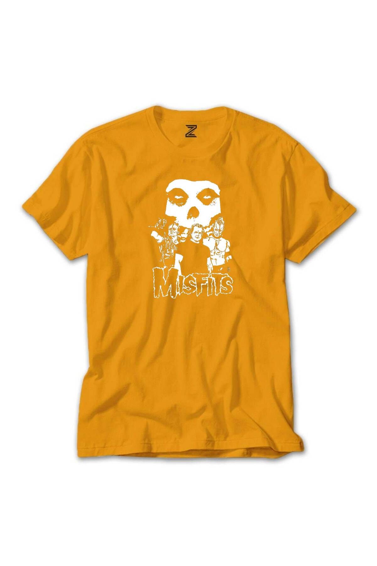 Z zepplin Misfits Grup Logo Sarı Tişört