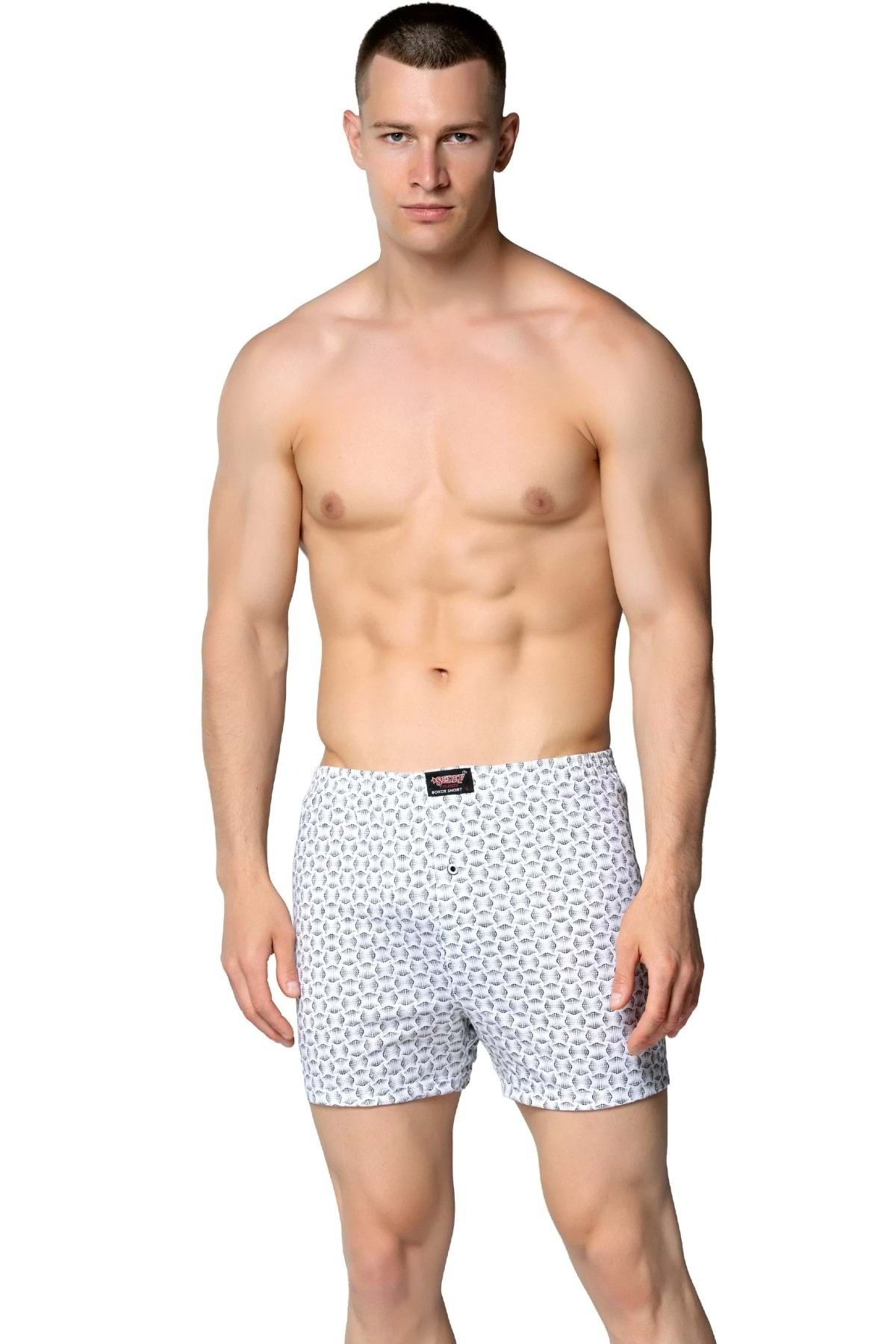 SEDEF YILDIZ Erkek Penye Boxer Asorti