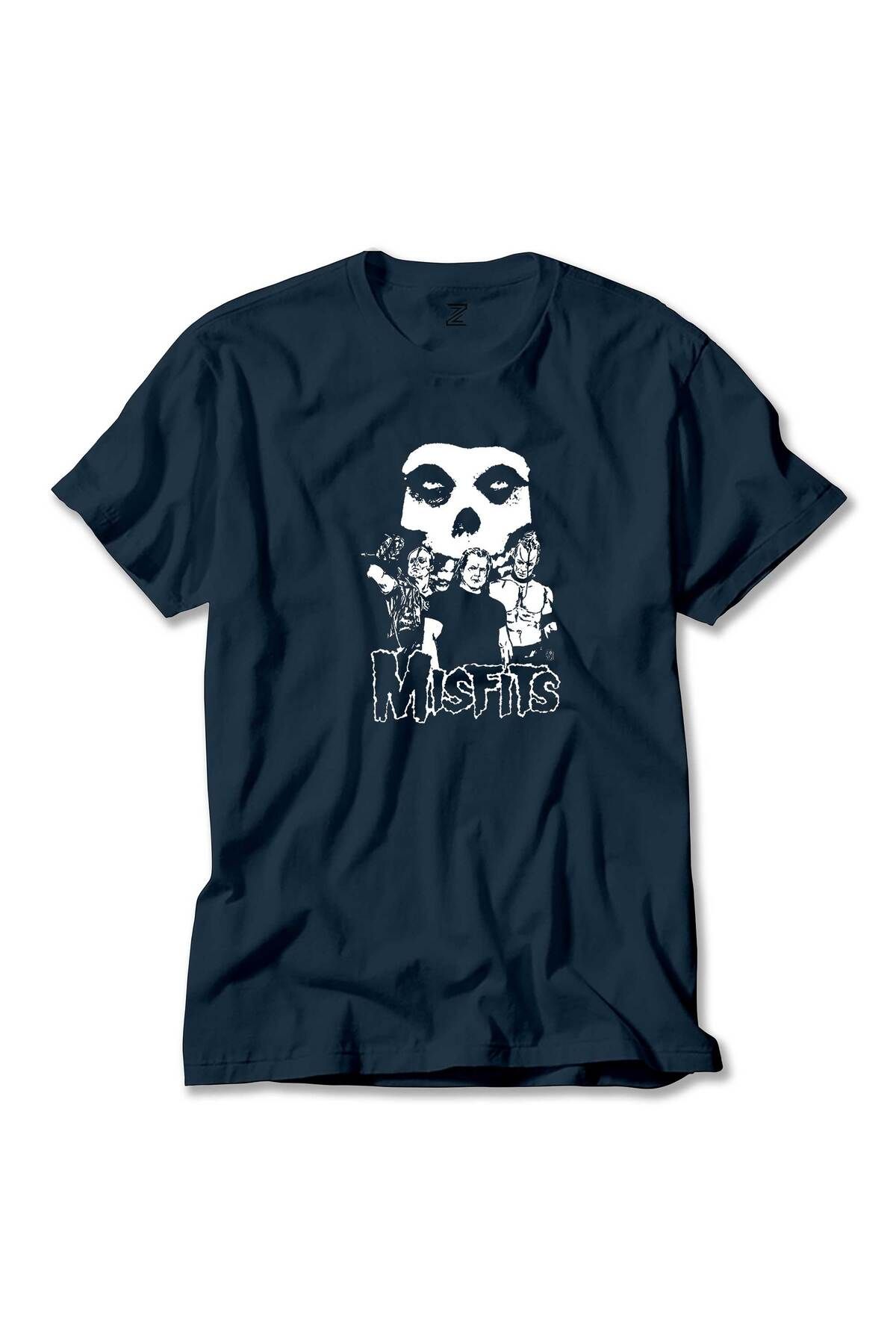 Z zepplin Misfits Grup Logo Lacivert Tişört