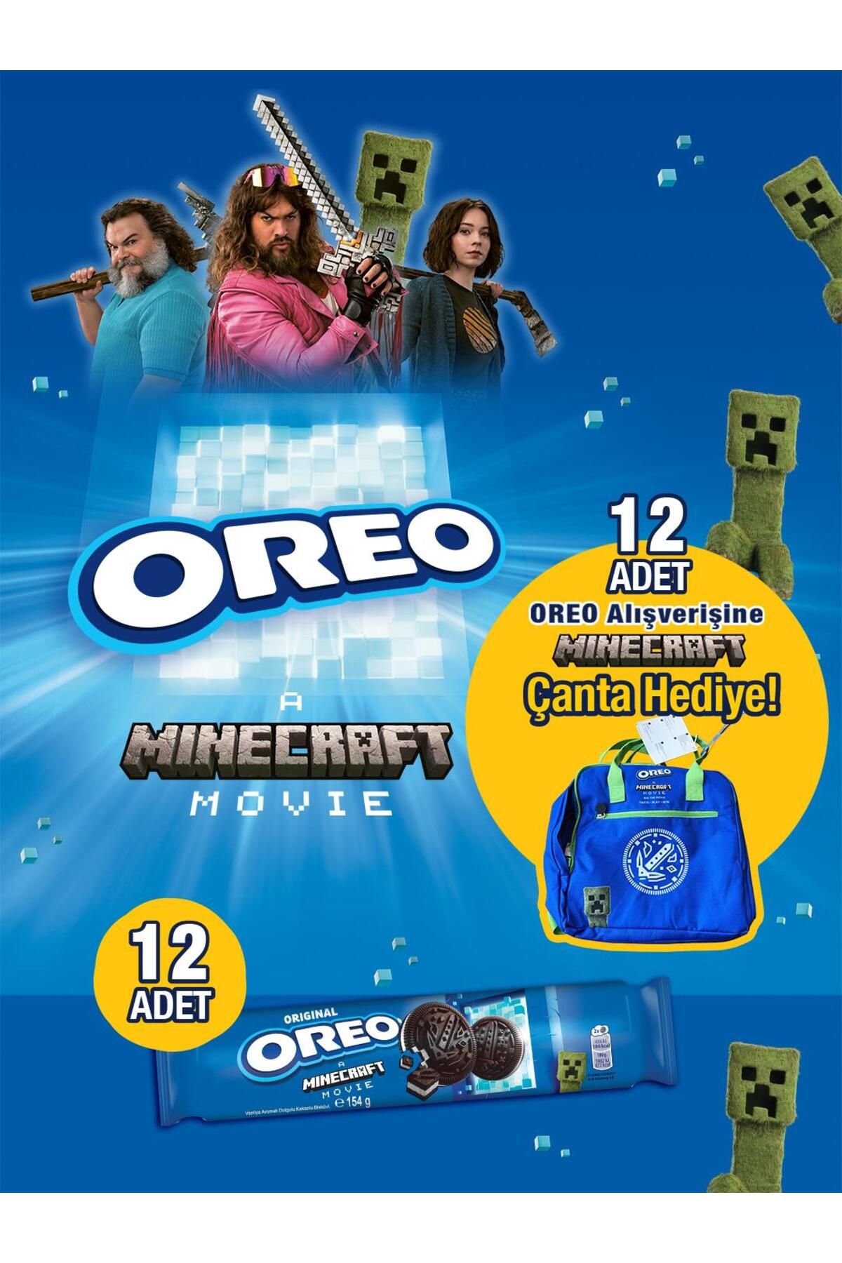 Oreo 154g Minecraft Vanilya (X12) Minecraft Çanta