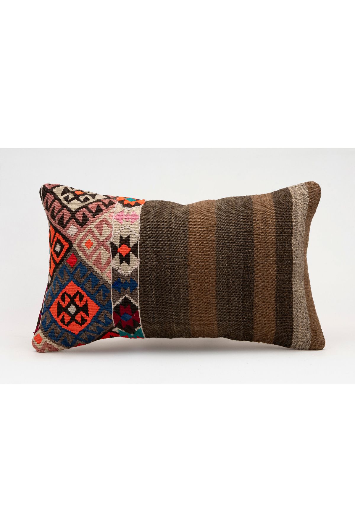 Kilim Whole Sale El Yapımı Kilim'den Yapılmış Vintage Kırlent Kılıfı, Yün, 30x50 Cm