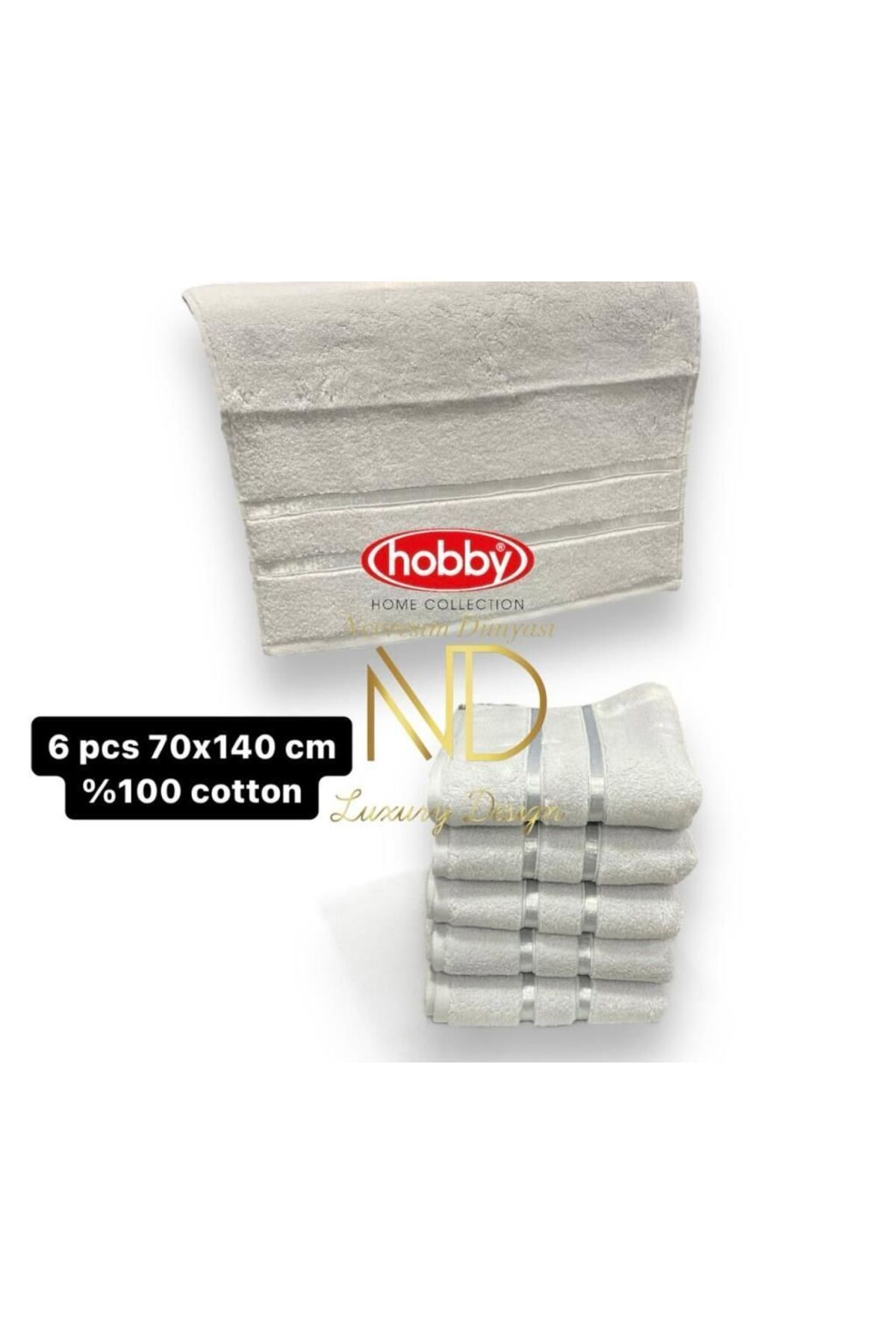swilex Hoby Dolce Açık Mavi 50x90 6'lı Havlu Seti