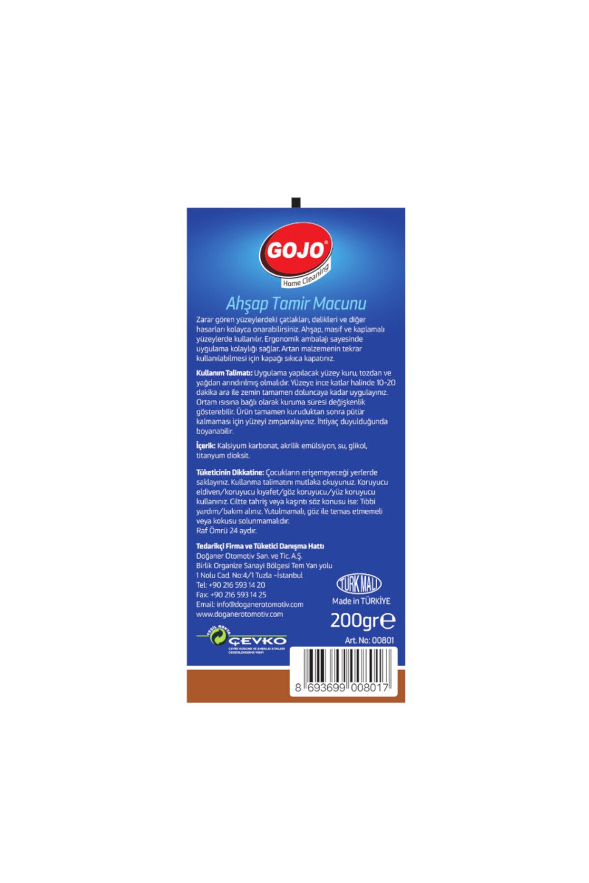 Gojo Ahşap Tamir Macunu 200 Gr