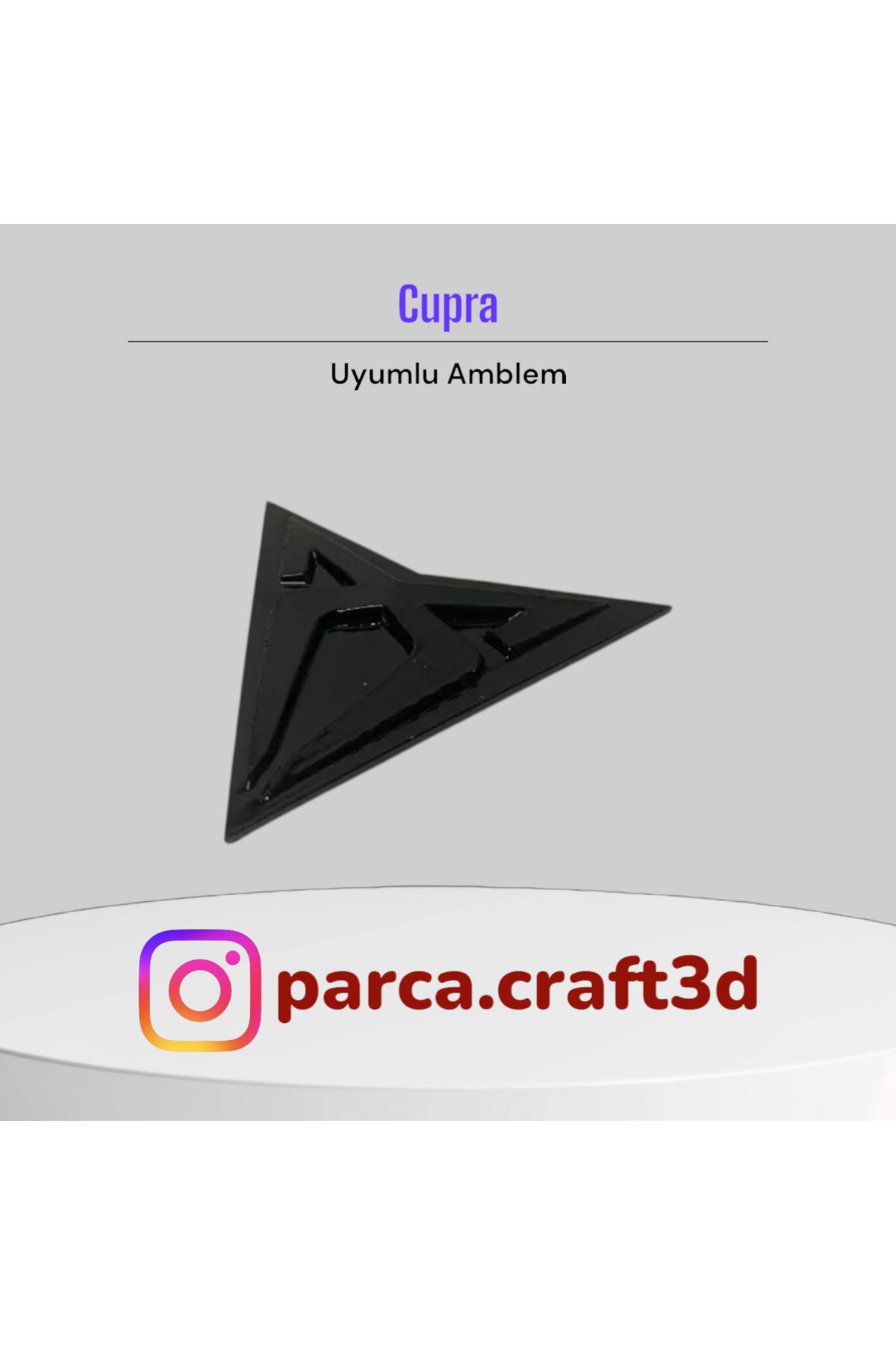 ParçaCraft 3D Cupra Uyumlu Amblem