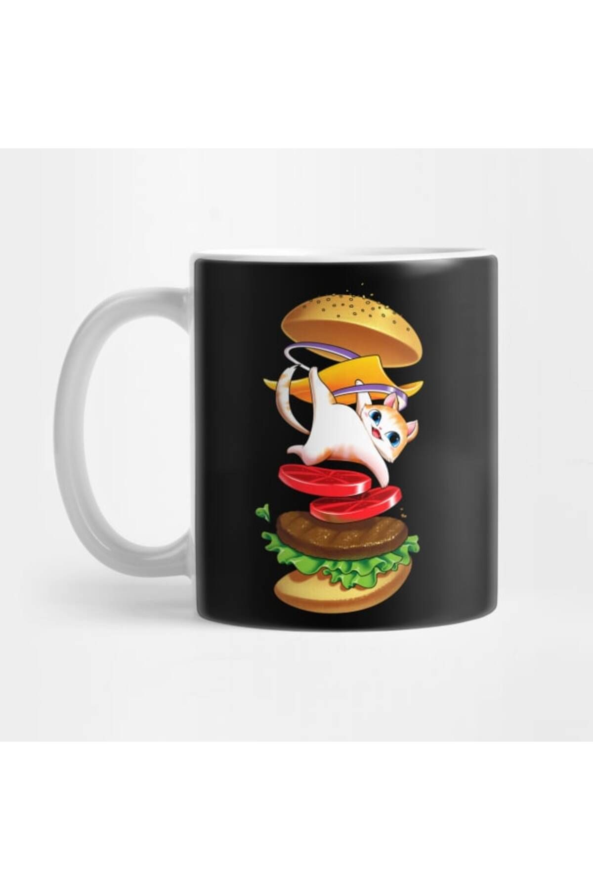 Pixxa-Hamburger and Cat Mug 1
