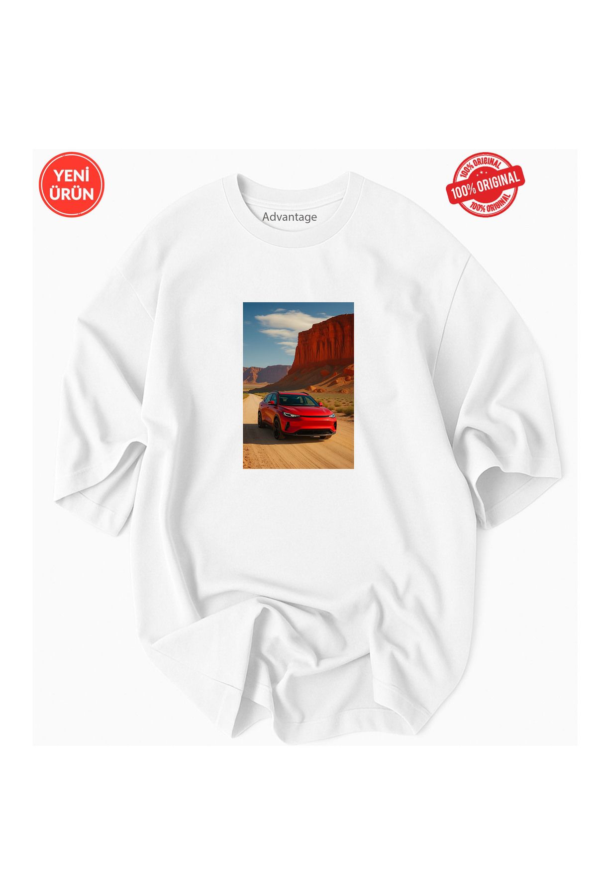 JDM RACING Modifiye TX10 Çöl Manzaralı Oversize %100 Organik Pamuk- Premium Tshirt