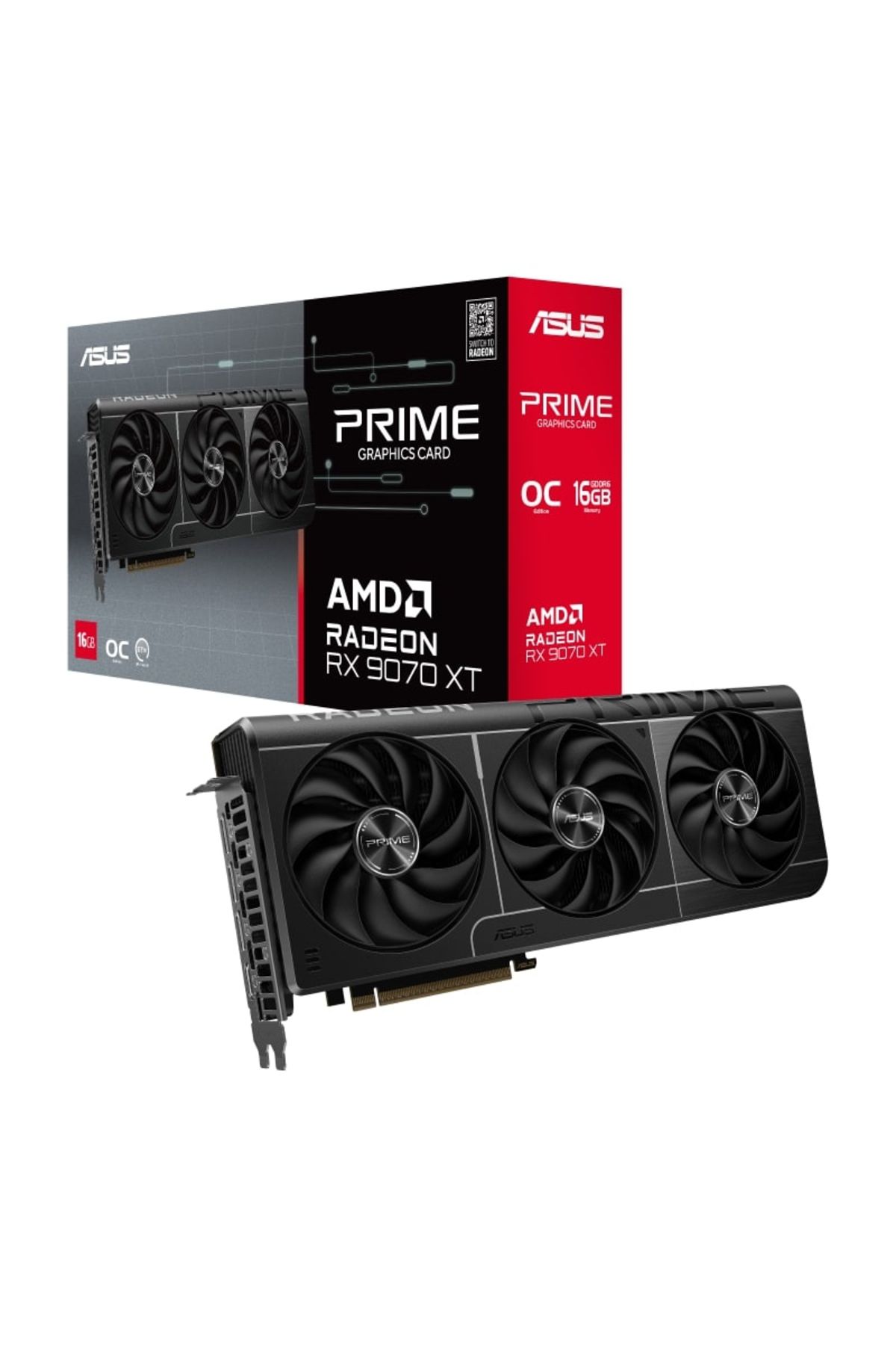 ASUS PRIME Radeon RX 9070XT 16GB PRIME-RX9070XT-O16G GDDR6 256Bit DX12 Gaming (Oyuncu) Ekran Kartı