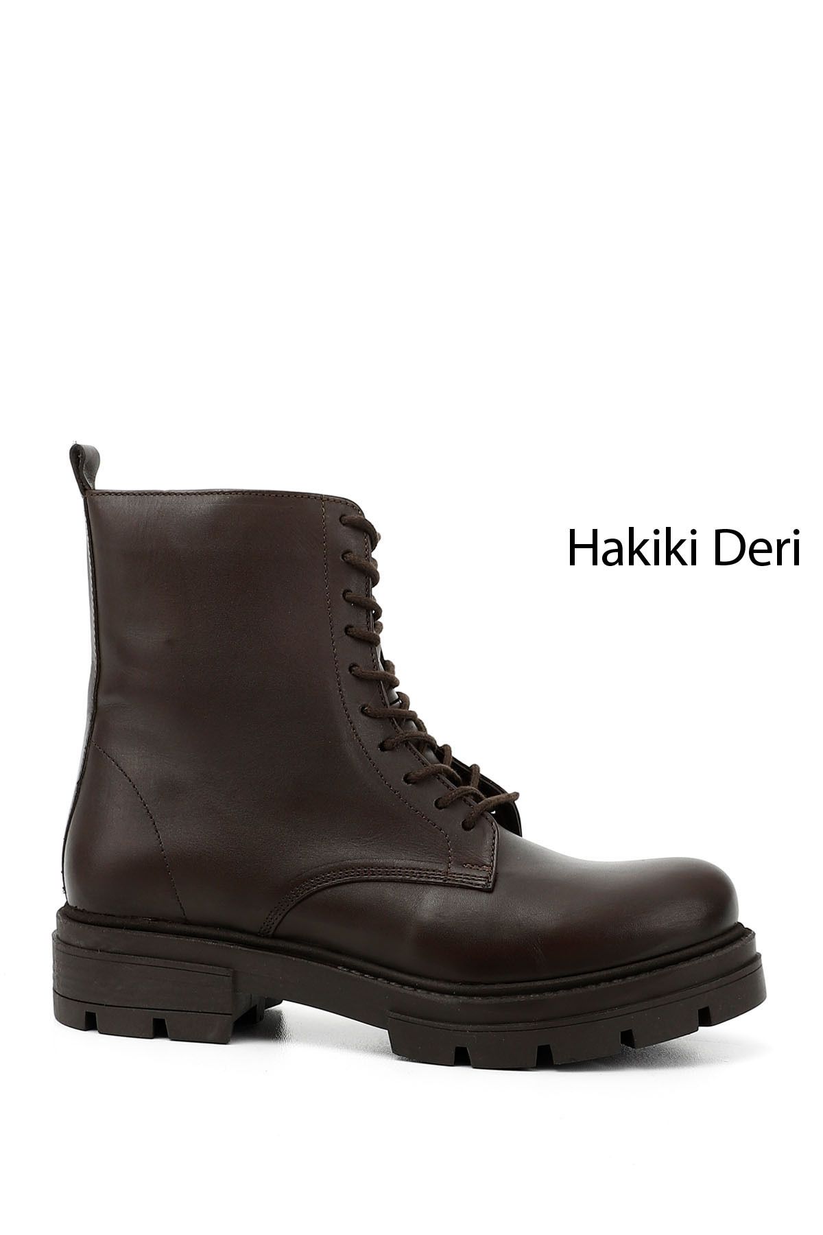 GÖNDERİ(R) Kadın / Kız Kahve Antik Fermuarlı Hakiki Deri Postal Bot