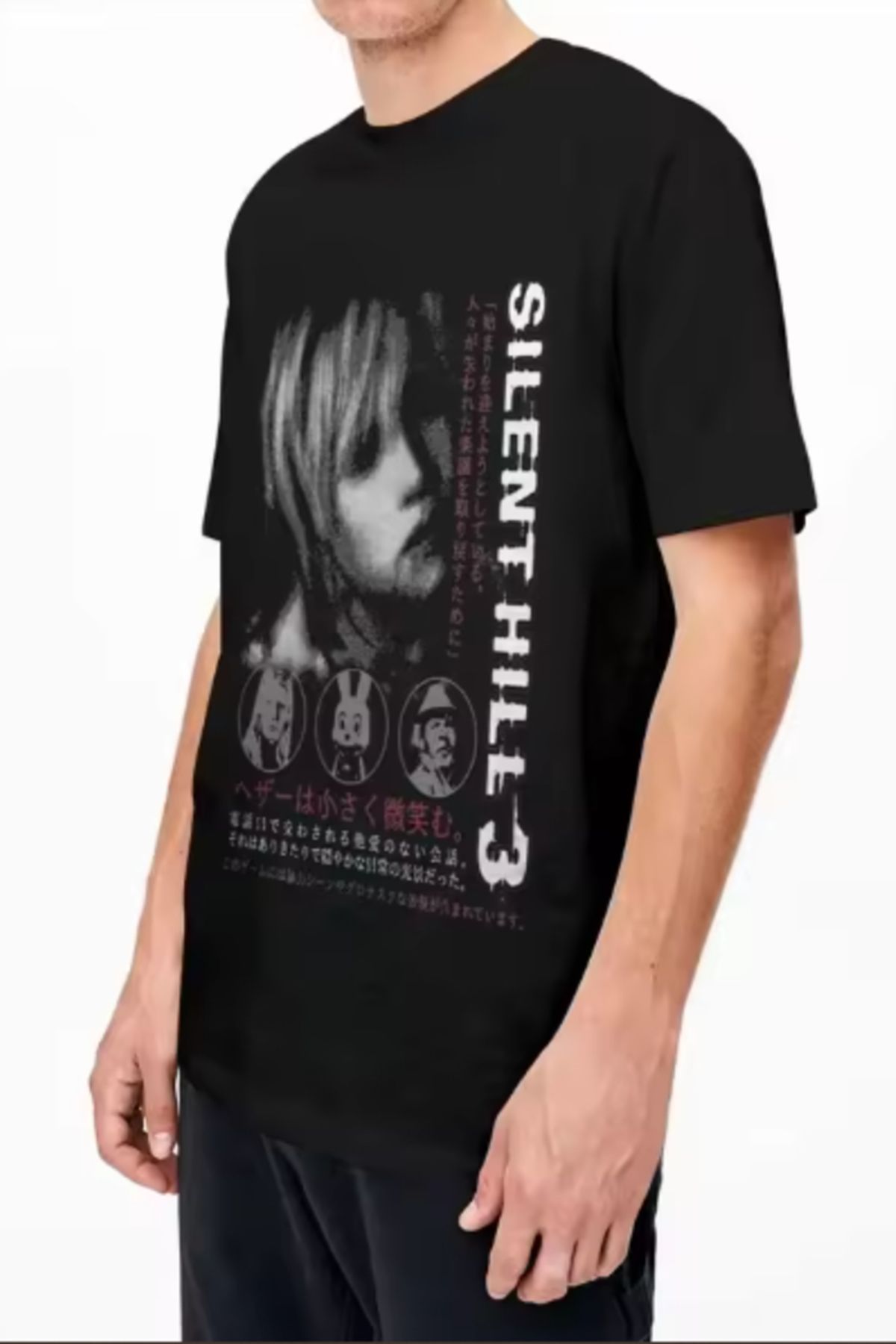 Köstebek Siyah Silent Hill 3 Heather Mason Unisex T-shirt