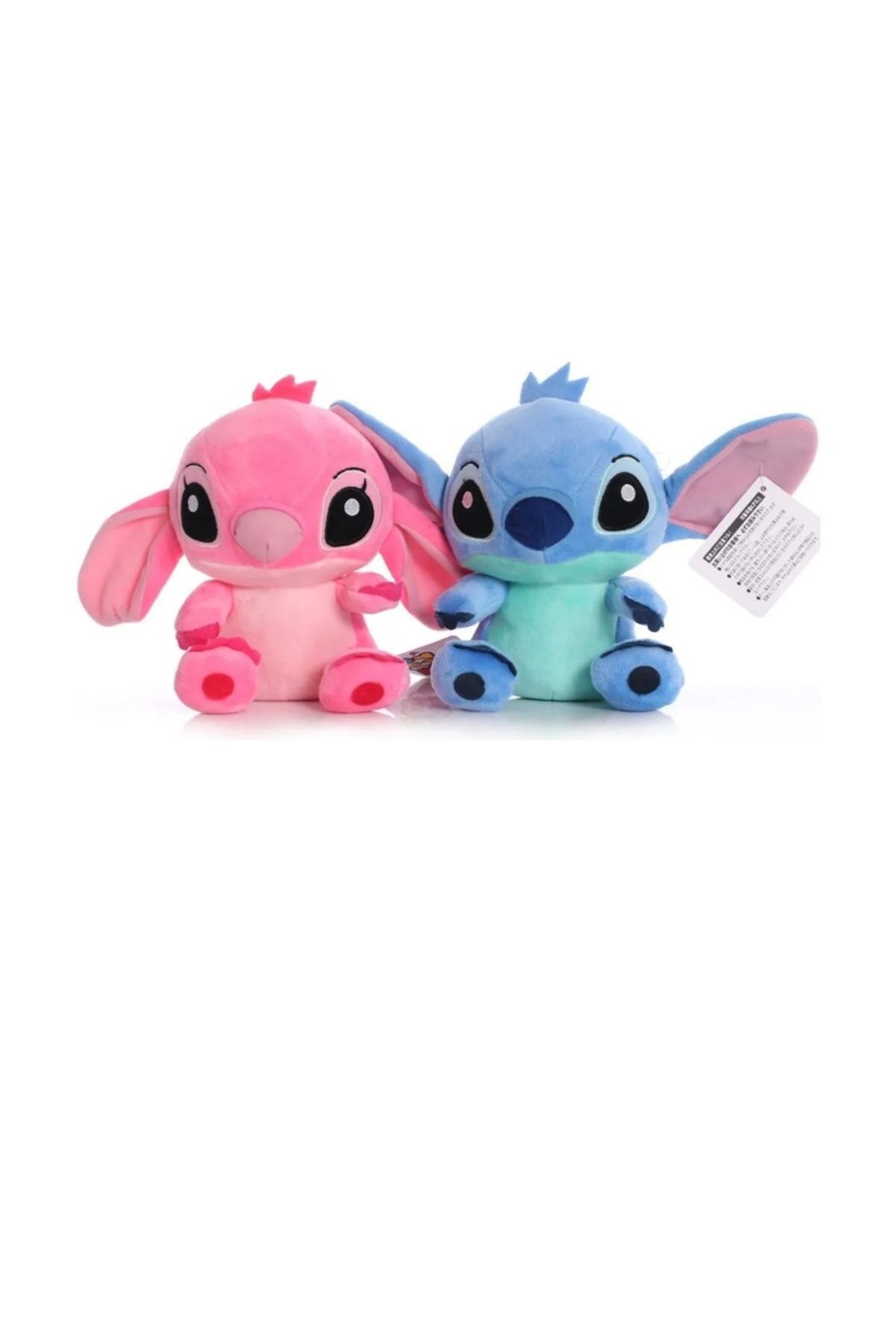 seyuse Disney Lilo And Stitch 20 cm Sevimli Peluş Oyuncak 2 Karakter Mavi + Pembe Stich ve lilo ördek