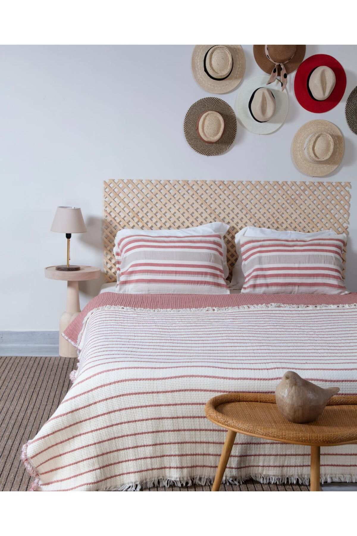 Home Ria King Size Çift Taraflı Yatak Örtüsü Kiremit