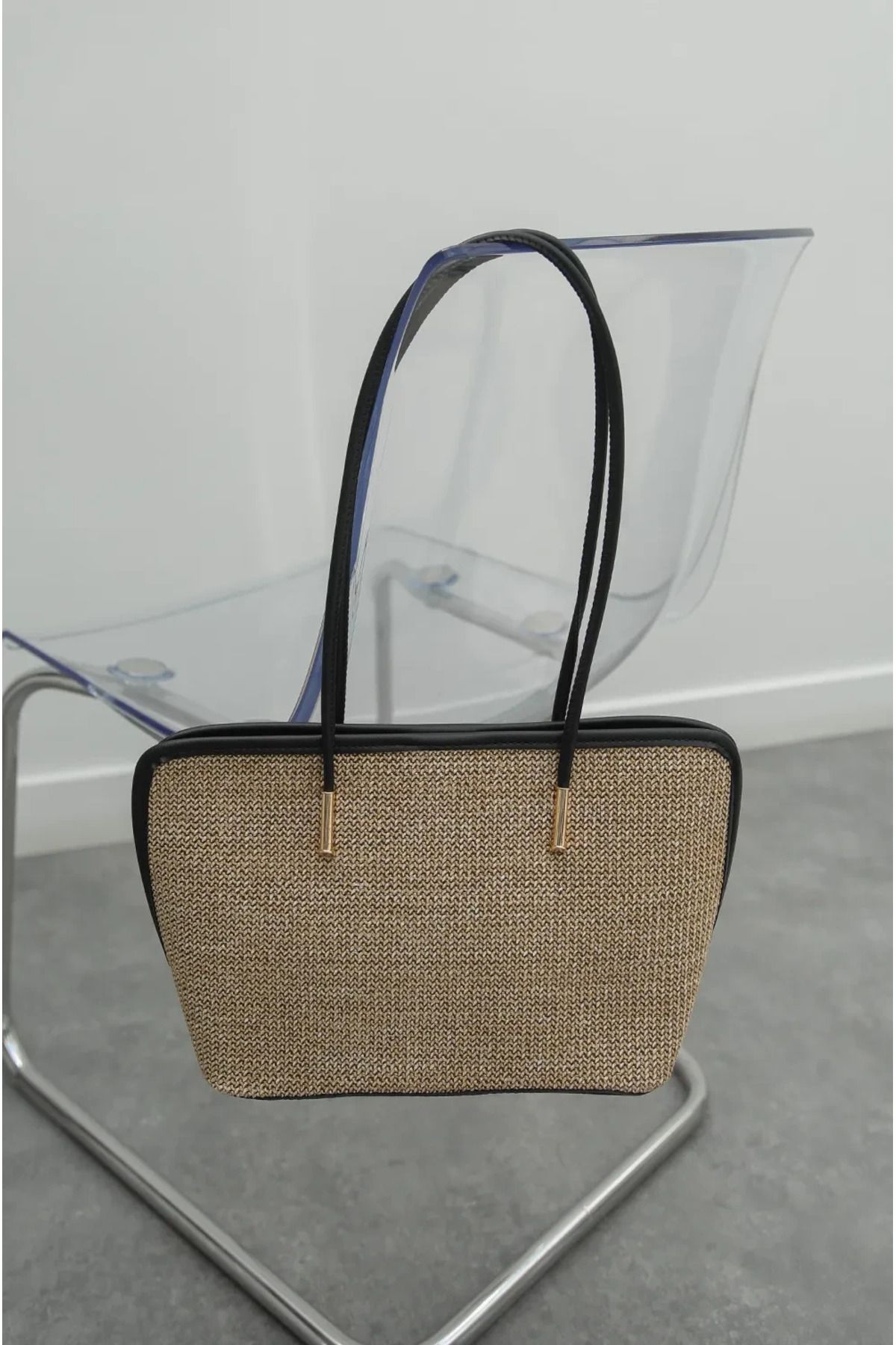 BAGS Coral Camel Siyah El ve Omuz Çantası