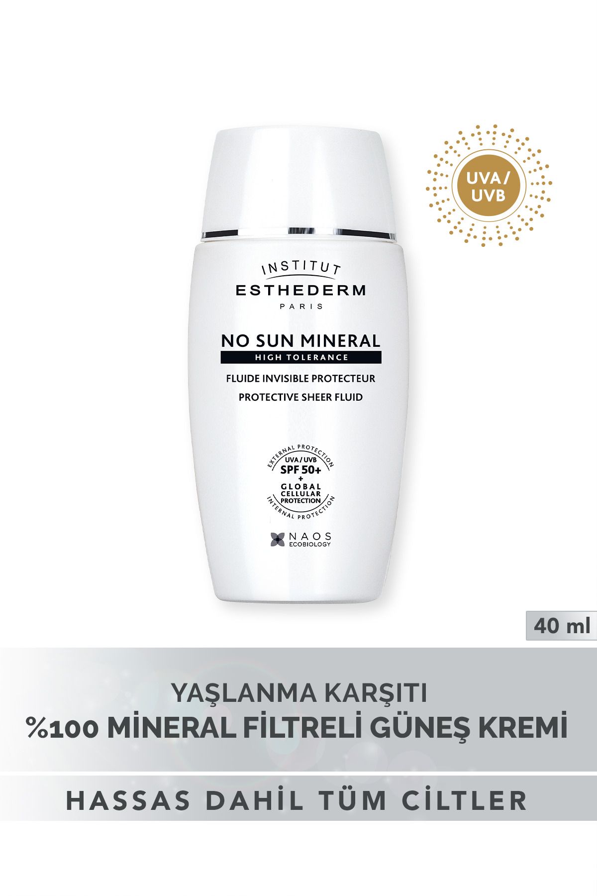 Institut Esthederm No Sun Ultra Hafif Mineral Güneş Kremi SPF50+ 40 ml