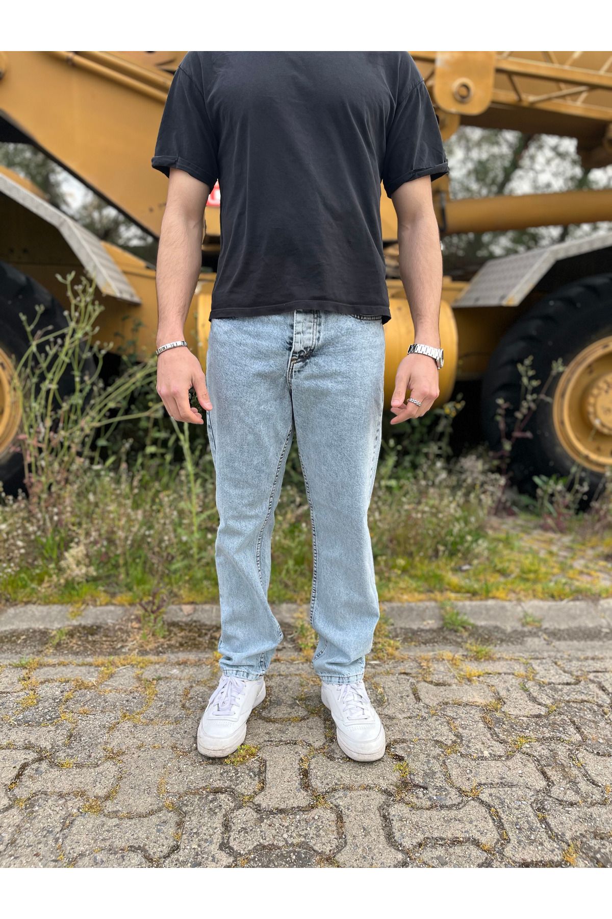 G Wear Erkek Buz Mavi Baggy Jean