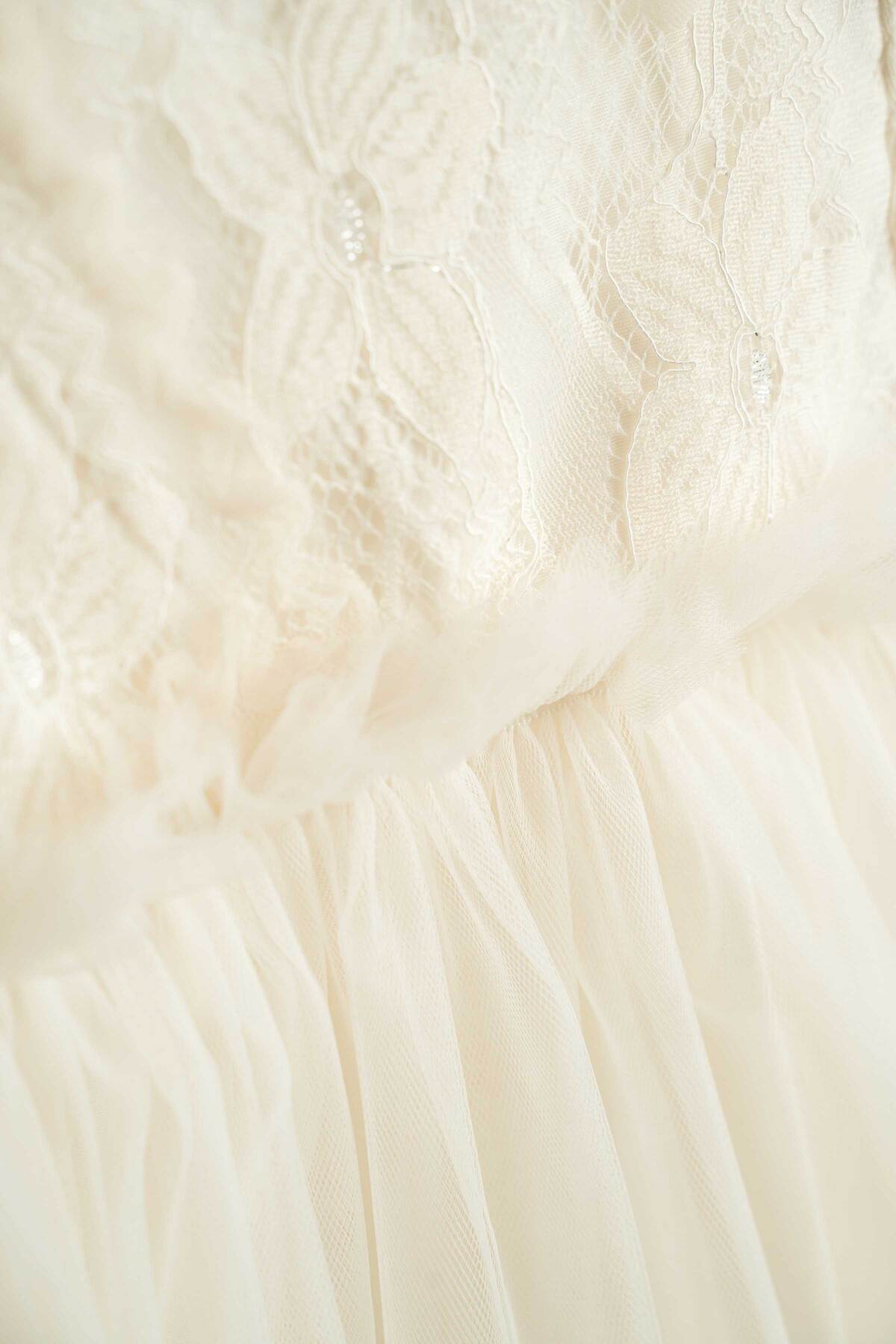 Mini Chics Tül Uzun Kol Kız Çocuk Elbise fotoğrafı 4 (önizleme)