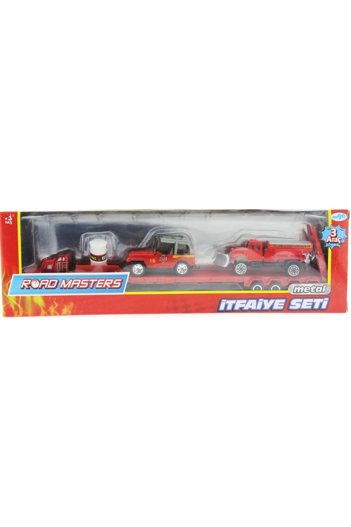 swilex xDie cast Metal Tırlı ve Küreme Kamyonlu İtfaiye Seti