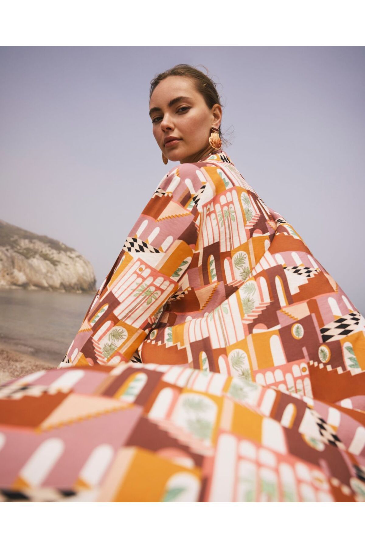 Kadın Milos Kimono