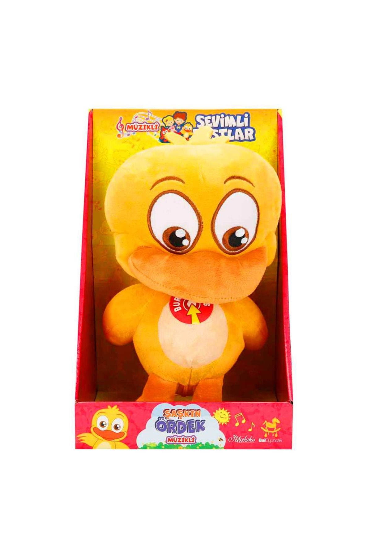 Art Tone BAL PELUŞ SEVİMLİ DOSTLAR ŞAŞKIN ÖRDEK BAL55115 MÜZİKLİ PİLLİ 23 CM 10M+