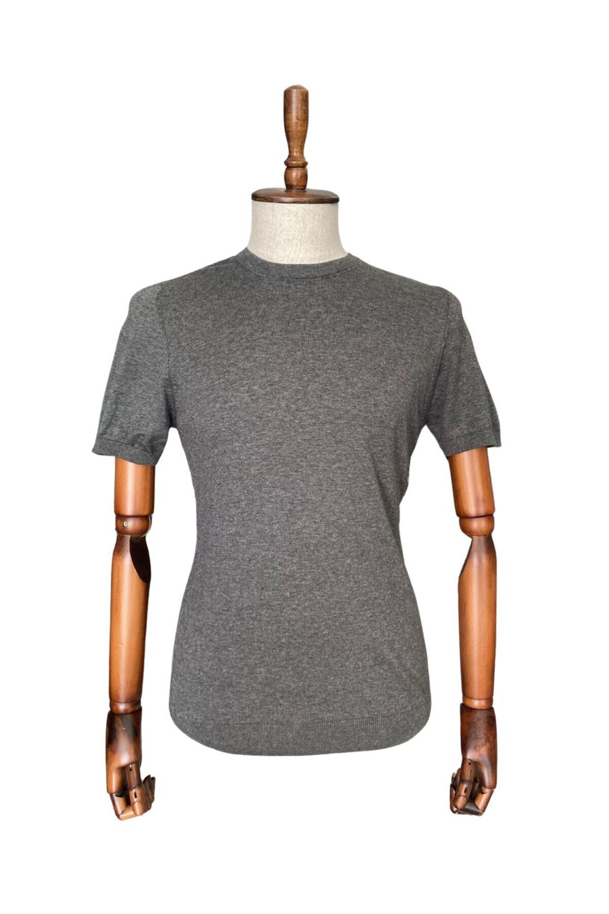 Butik Bisiklet Yaka Düz Triko