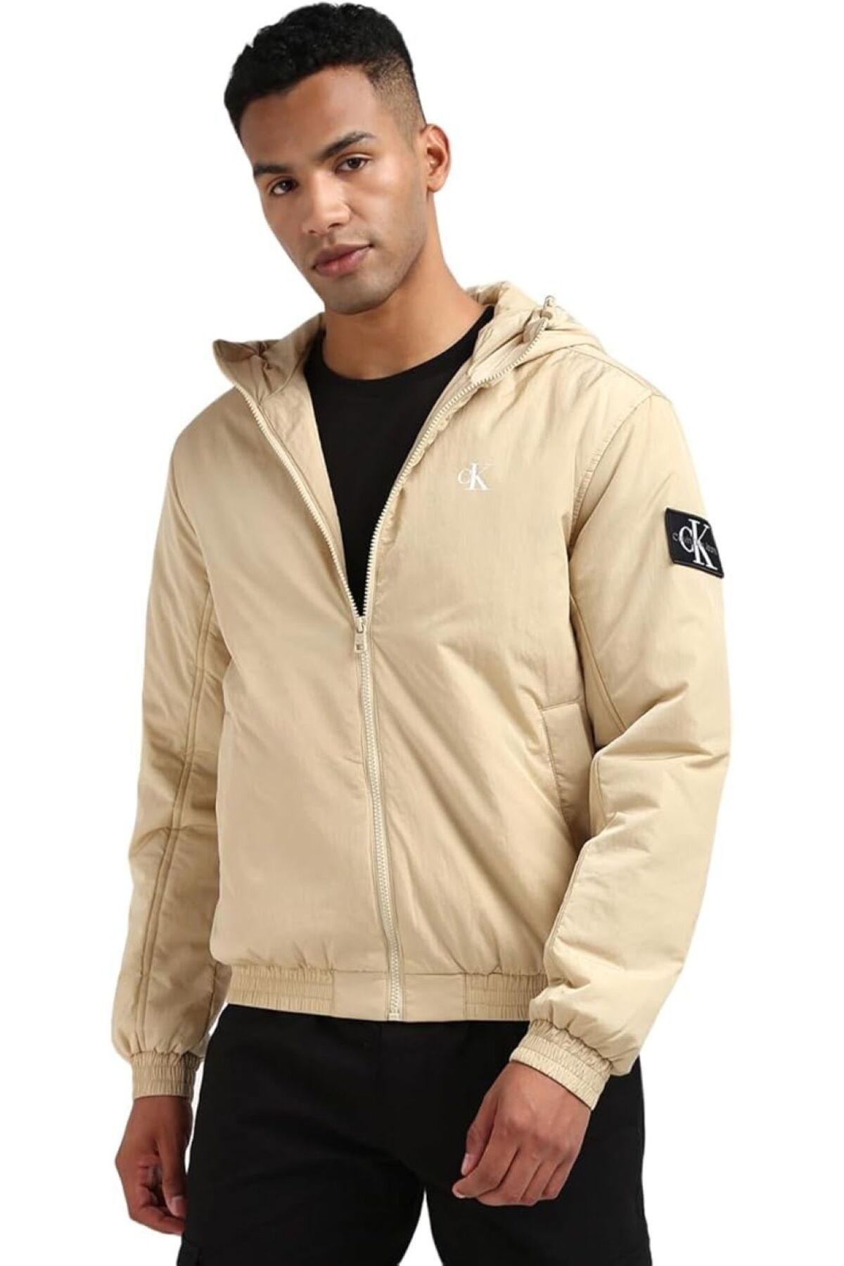 Calvin Klein Pale Khaki, XL erkek mont yağmurluk hafif ceket