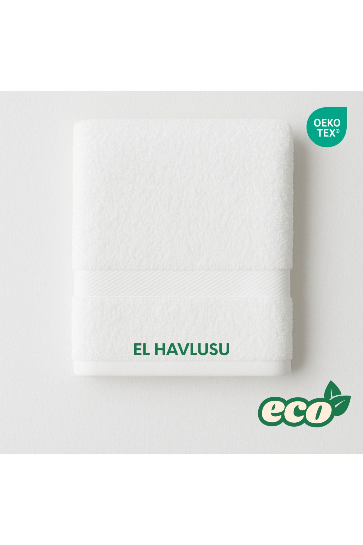 Strauss ECO series Lüks Otel Kalitesinde Beyaz El ve Yüz Havlusu – OEKO TEX Sertifikalı