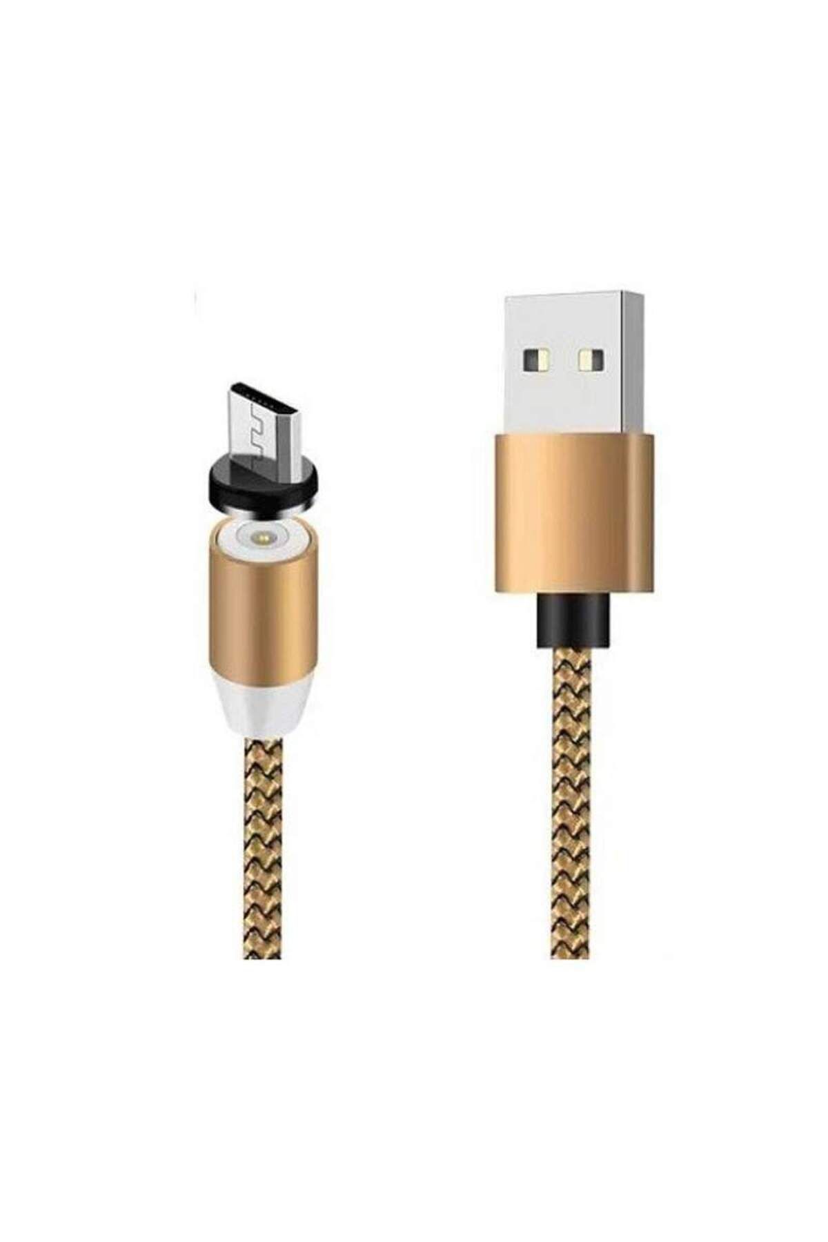 SIKS-Cablu de încărcare 3 în 1, magnetic, Lightning, Micro-USB, Tip C, Auriu 3
