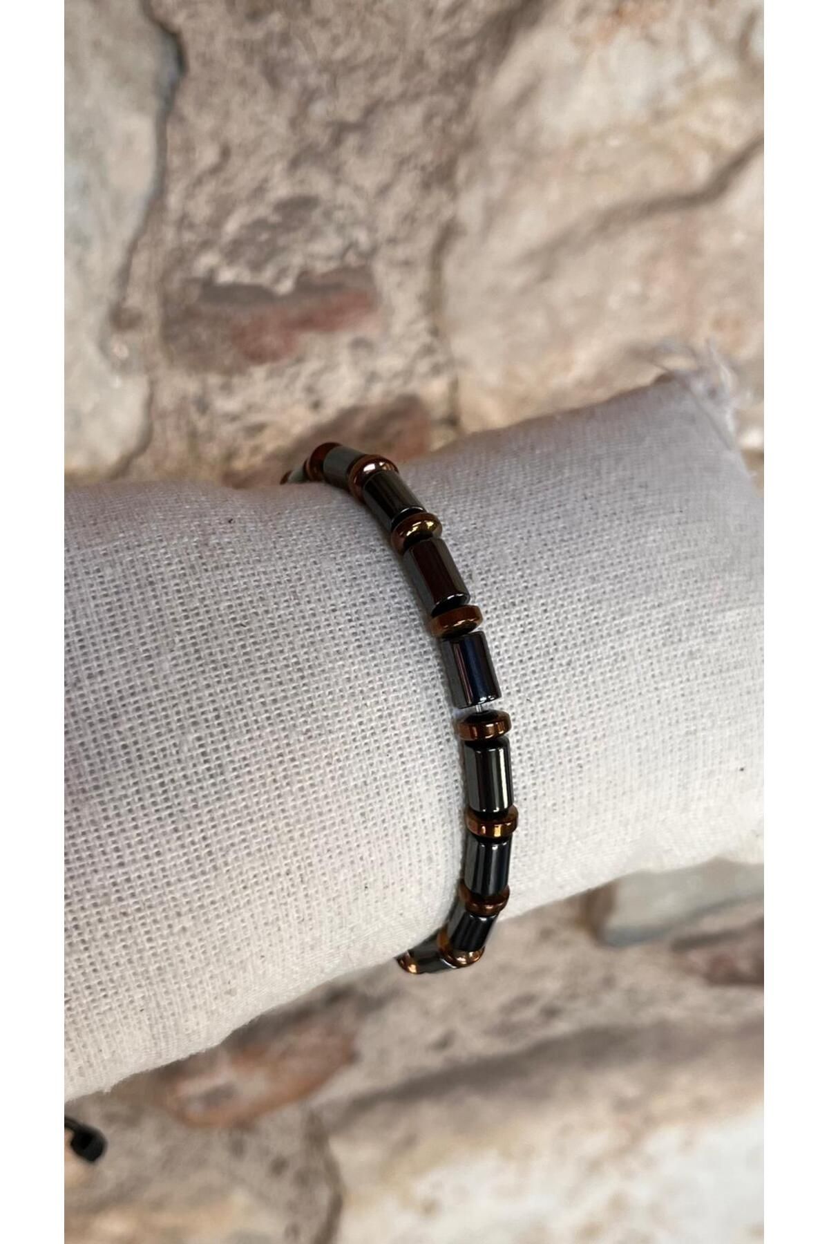 Steel Fashion İstanbul HEMATİT DOĞAL TAŞ BİLEKLİK