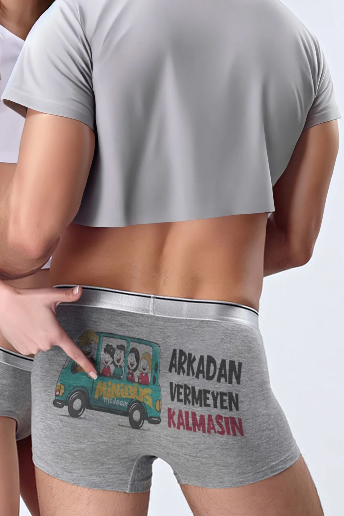modacix Arkadan Vermeyen Kalmasın Esprili Komik Boxer Erkek Arkadaşa Hediye Baksır - Erkek Sevgiliye Hediye