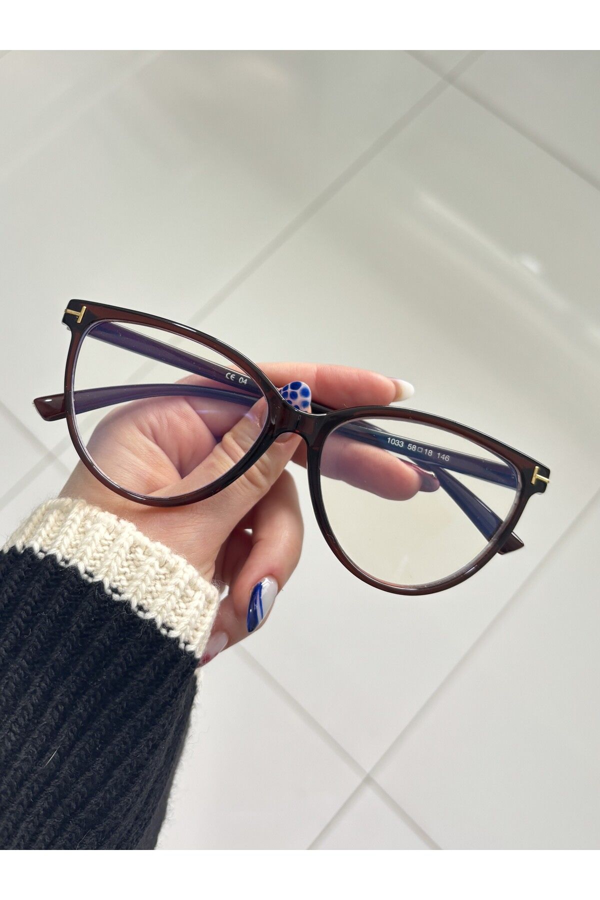 MONAL Toms Cateye Mavi Işık Filtreli Ekran Gözlüğü Optik Uyumlu Camları Değişebilir