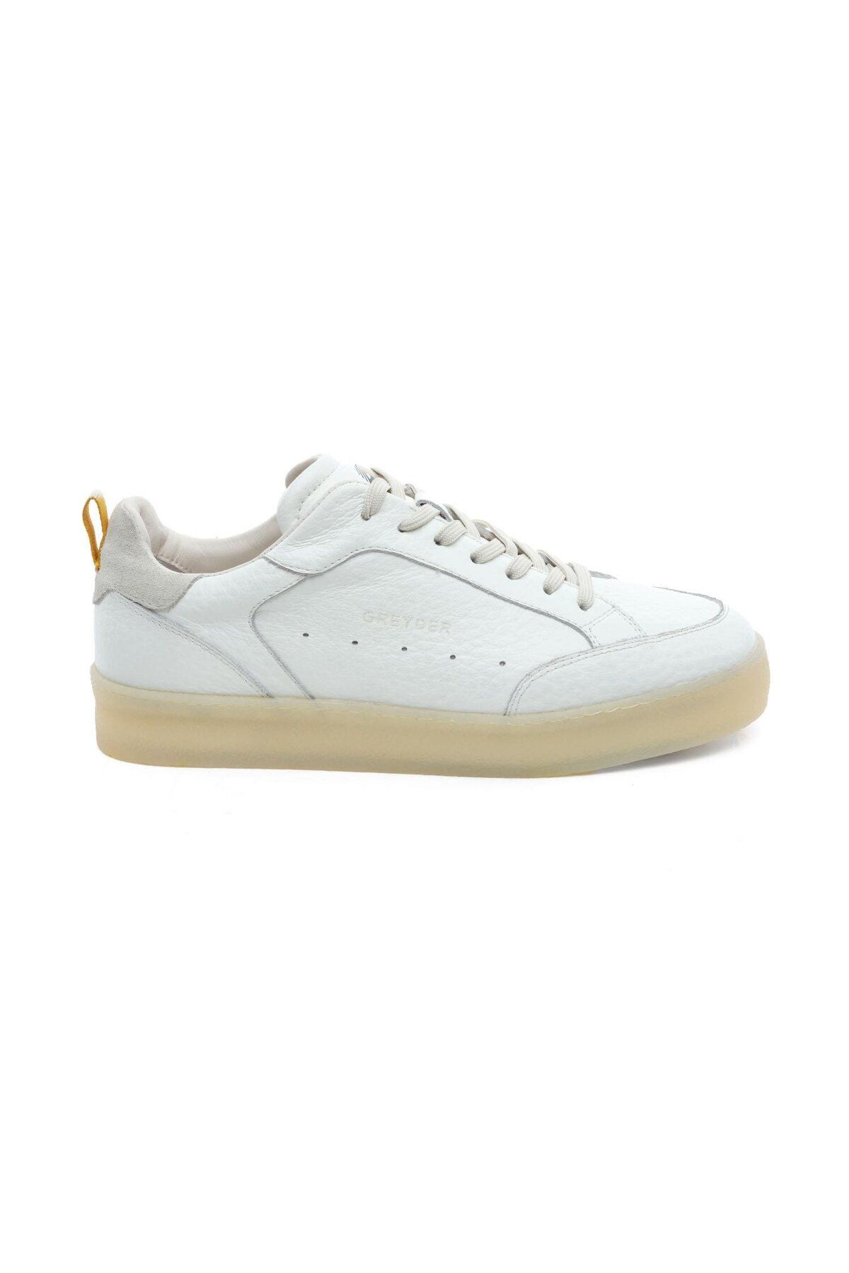 Greyder 18520 Beyaz Hakiki Deri Erkek Sneaker Ayakkabı