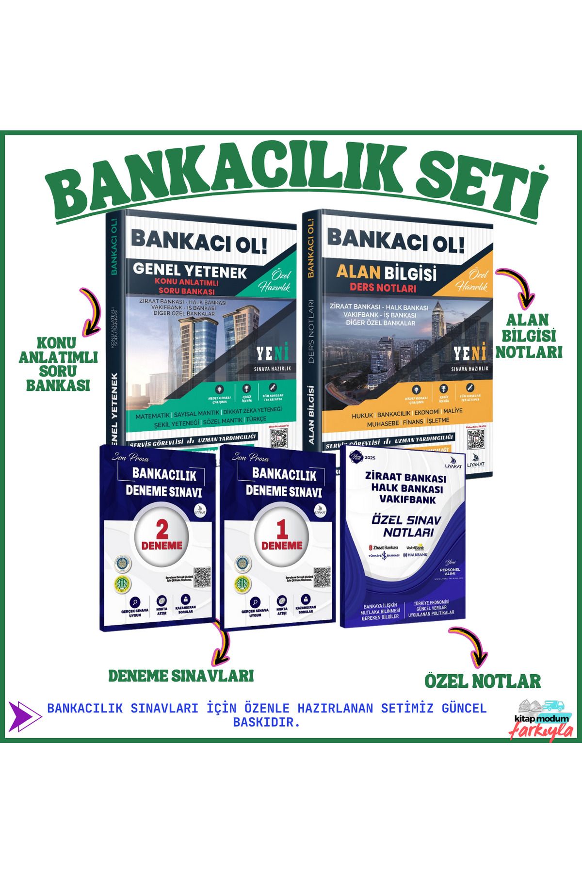 Liyakat Yayınları BANKACILIK SINAVLARI KAPSAMLI GÜNCEL HAZIRLIK SETİ
