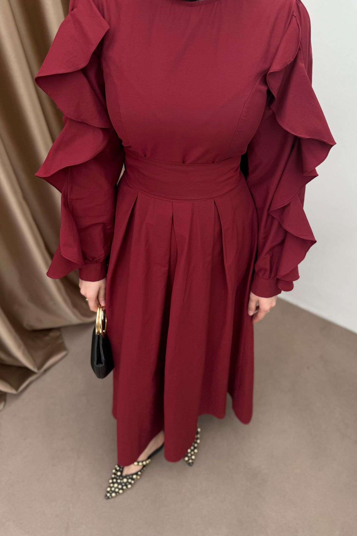 Butik Fırfır detaylı elbise