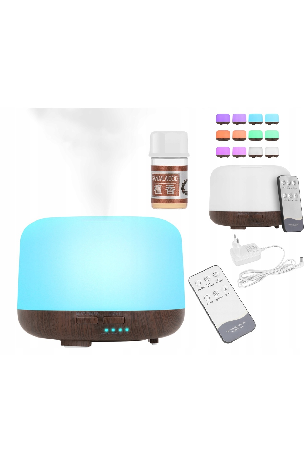 zola-4 in 1 humidifier, aroma diffuser, ionizer, multi-color lamp, remote control, 13x 10cm 4