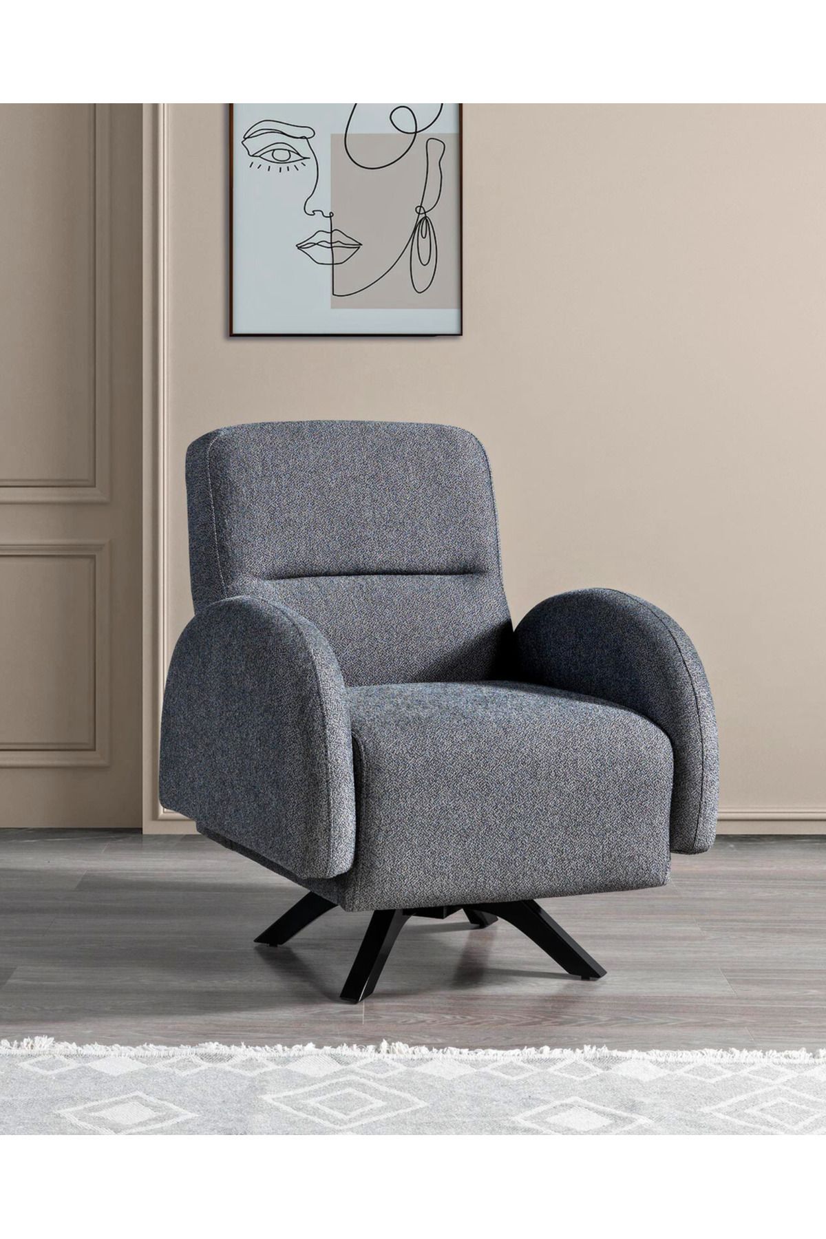 Velura Home & Living Yıldız Berjer & Tekli Koltuk