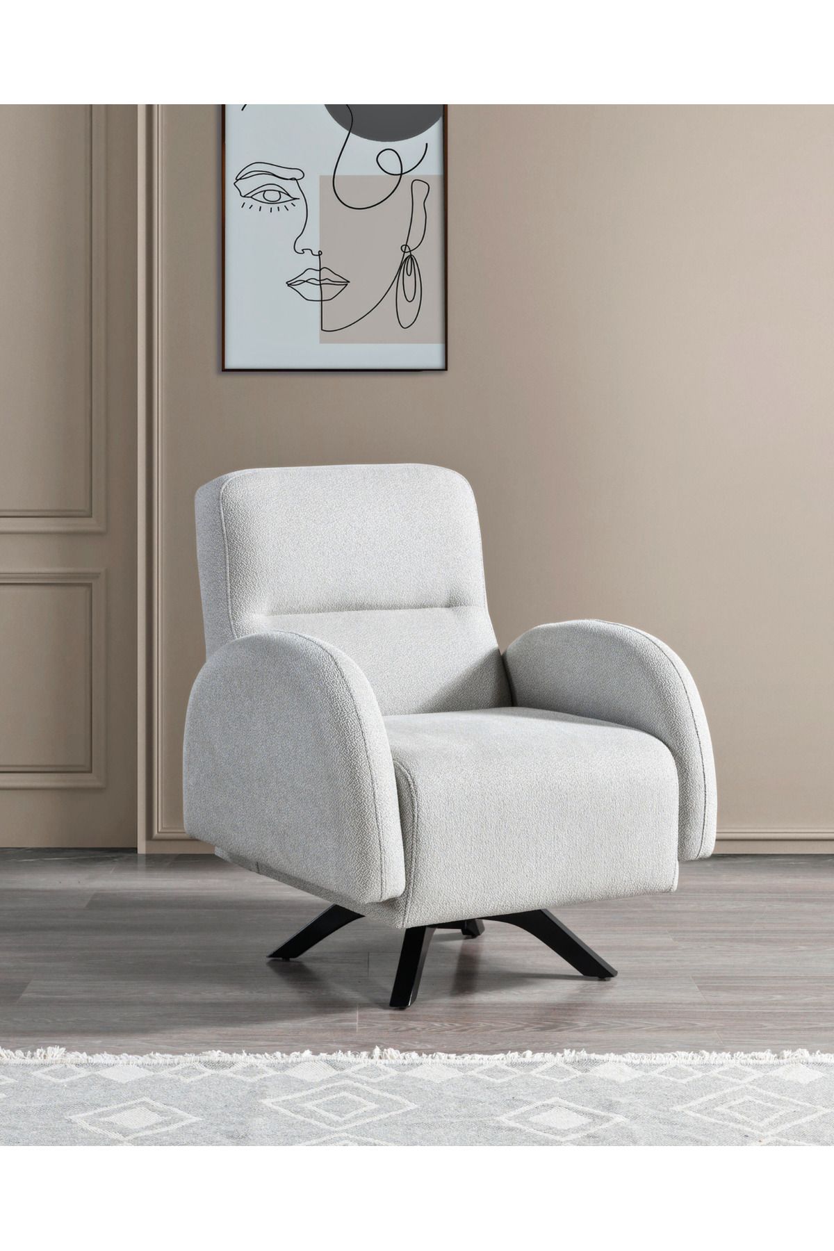 Velura Home & Living Yıldız Berjer & Tekli Koltuk