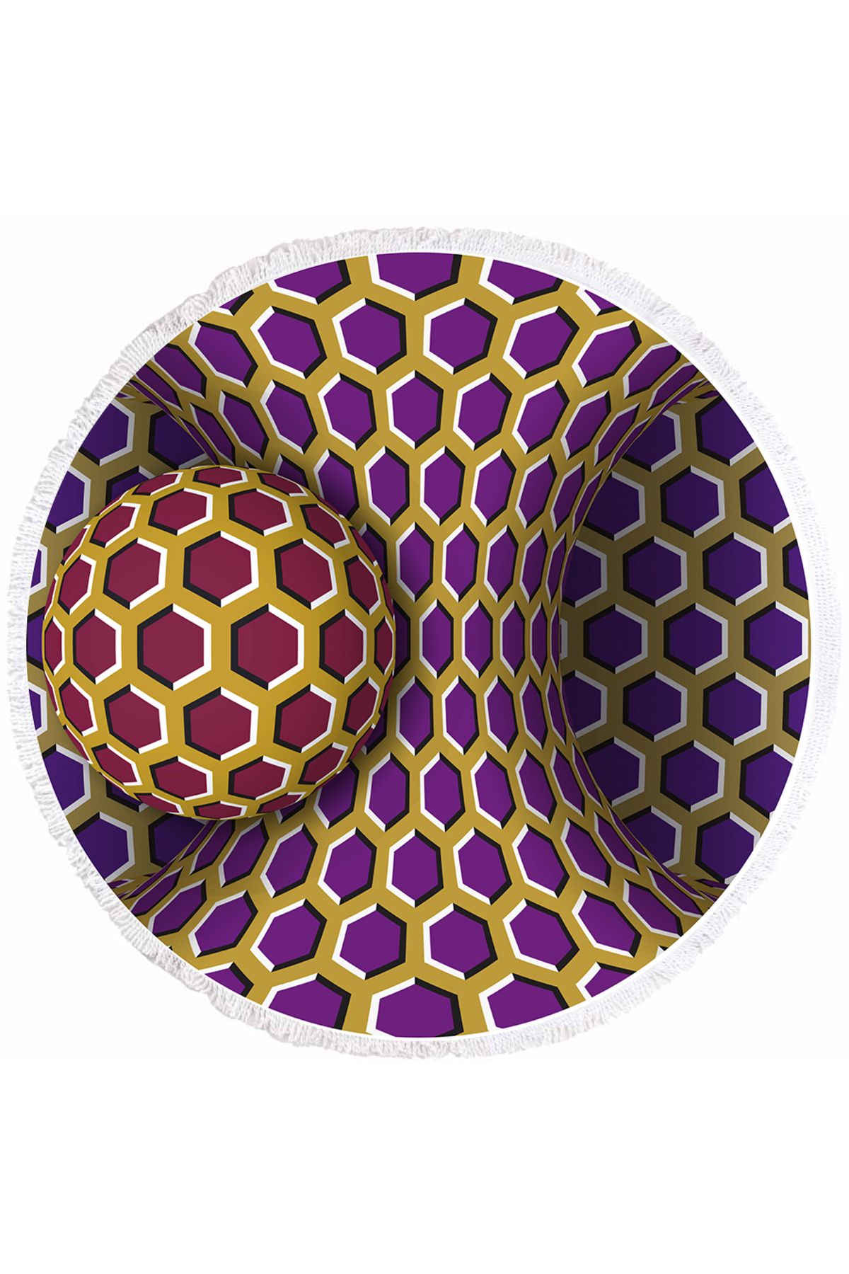 Fabeteks 3D Daire Plaj Havlusu 150x150cm