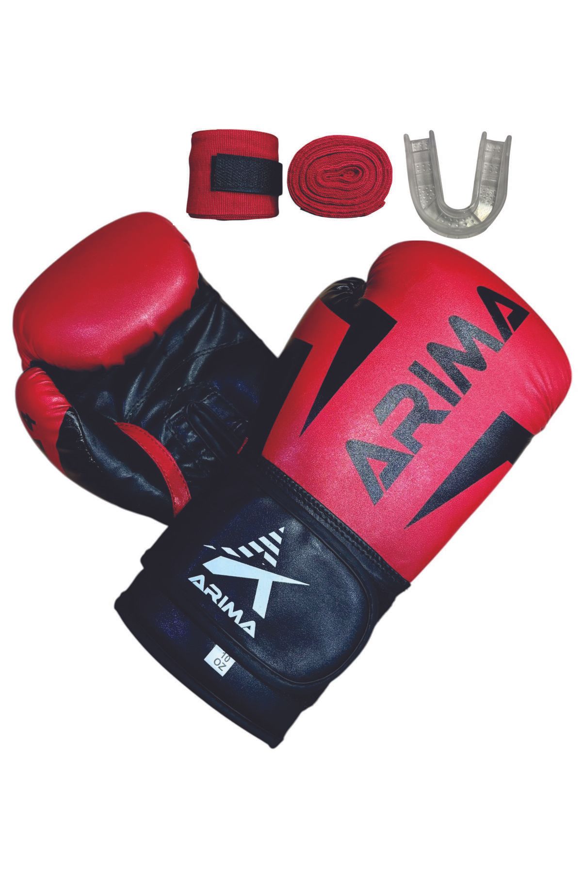 ARIMA Boks Eldiveni & Kick Boks Eldiveni & Muay Thai Eldiveni & Kırmızı Kickboks Eldiveni Set