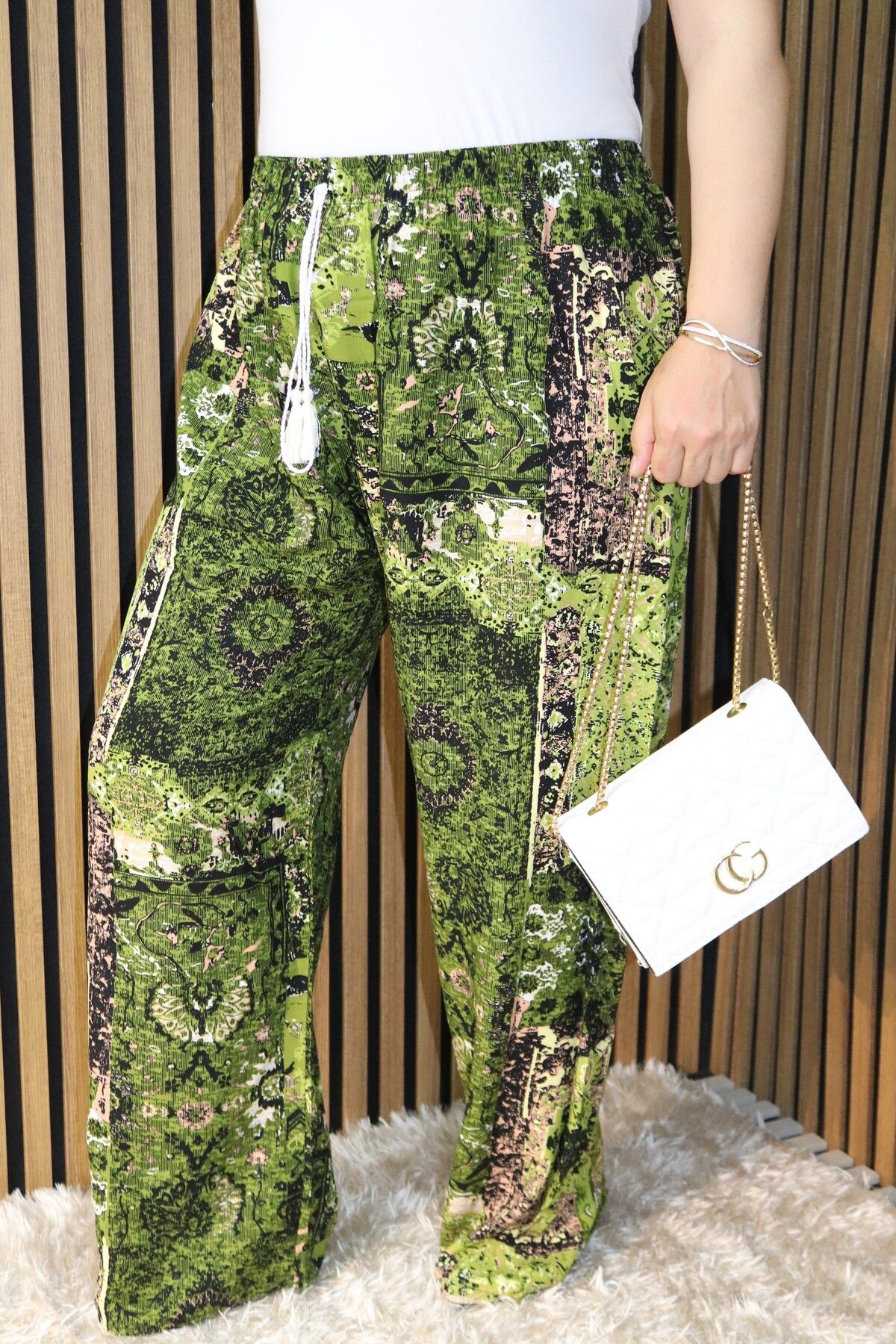 MODA Renkli Dokuma Pantolon