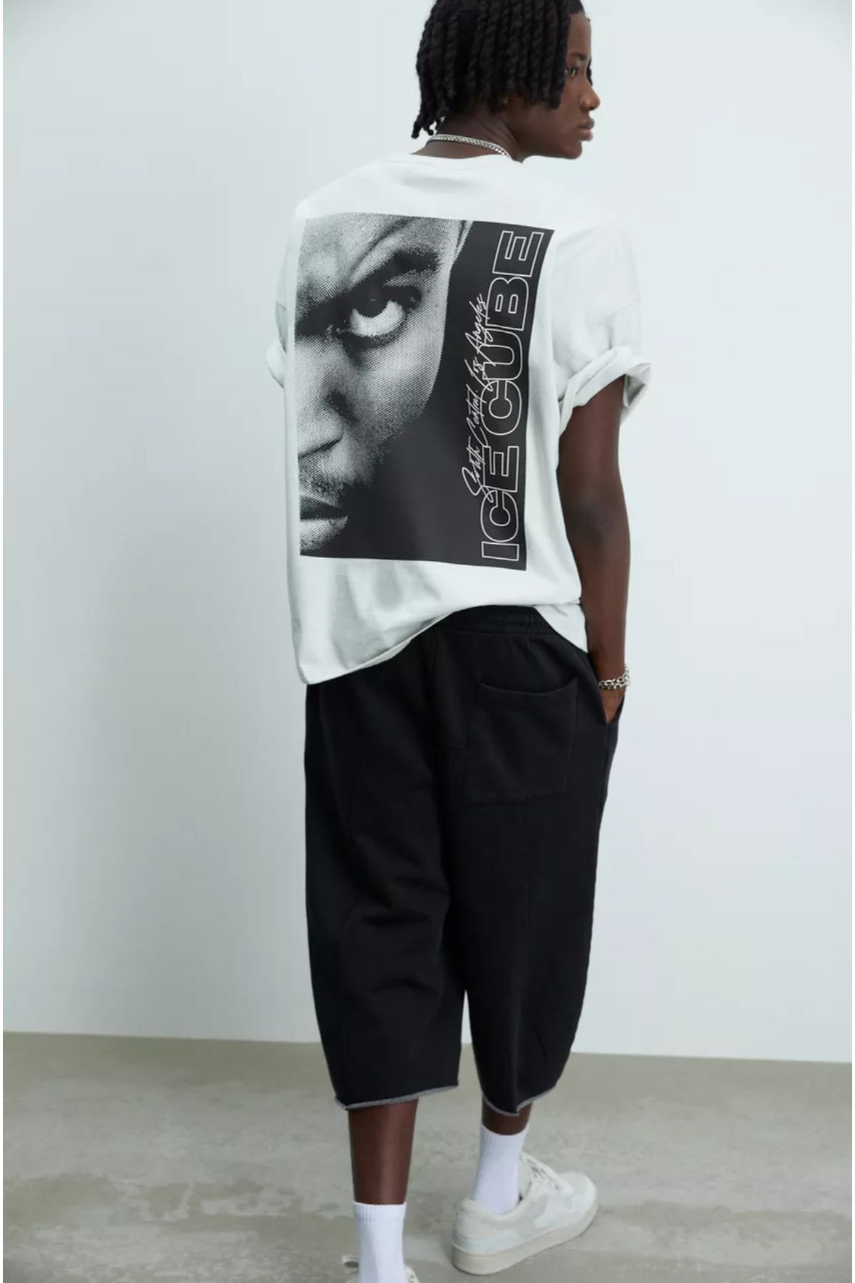 Koklonmoda Büyük Beden Unisex Ice Cube Baskılı Oversize T-Shirt