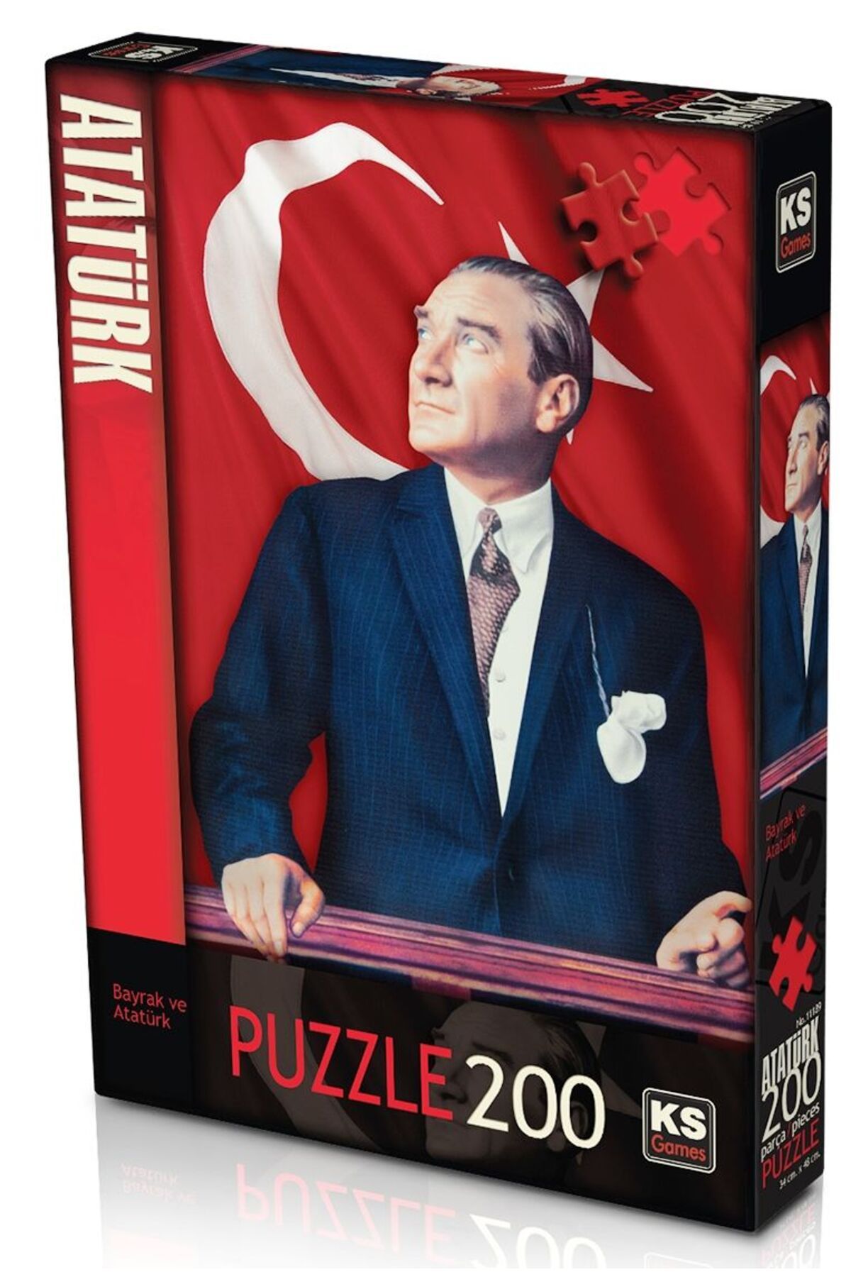 swilex SK Puzzle 200 Parça Bayrak ve Atatürk