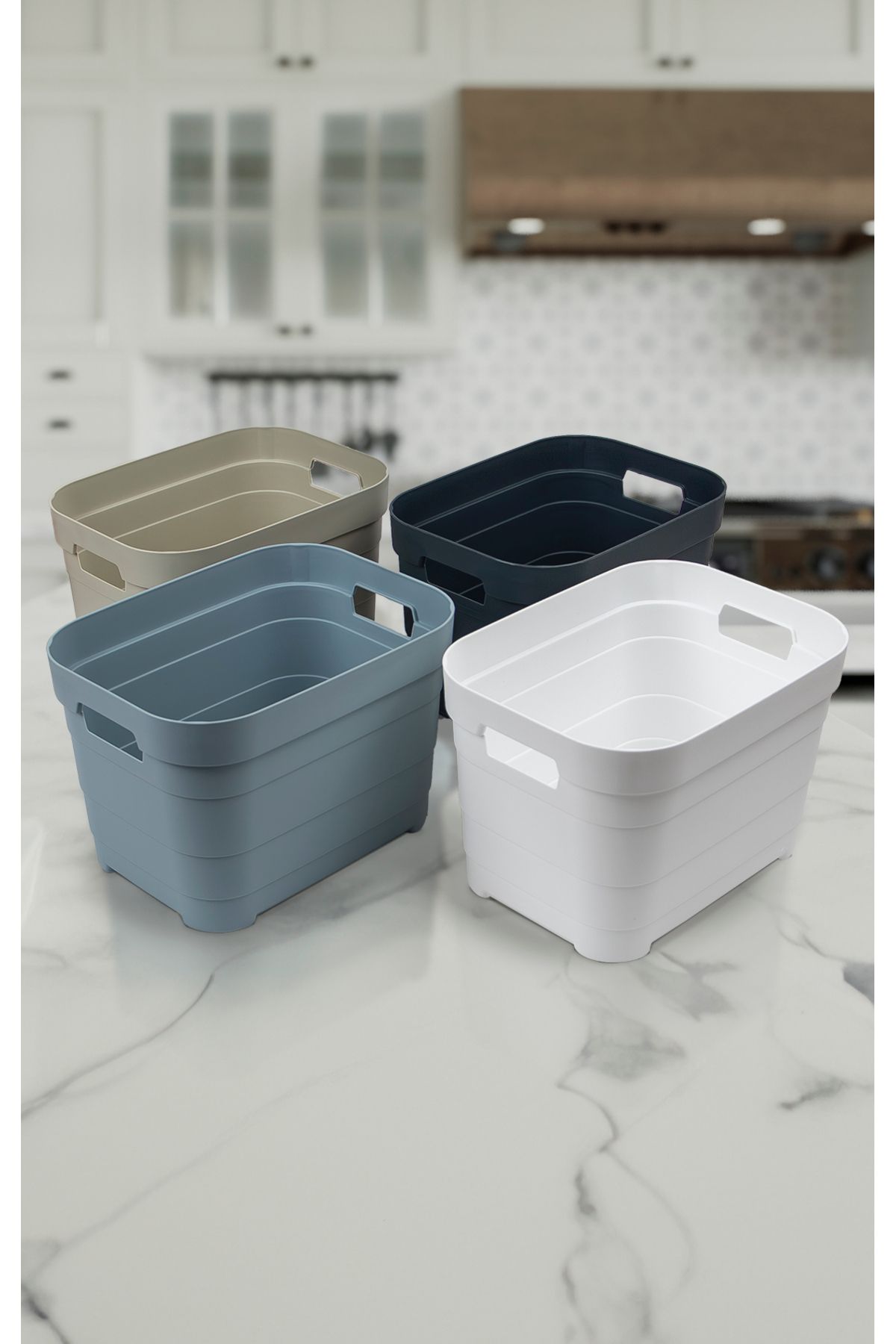 Nesto Home-Set of 4 Multi-Purpose Basket Without Lid 4X5 Liters 2
