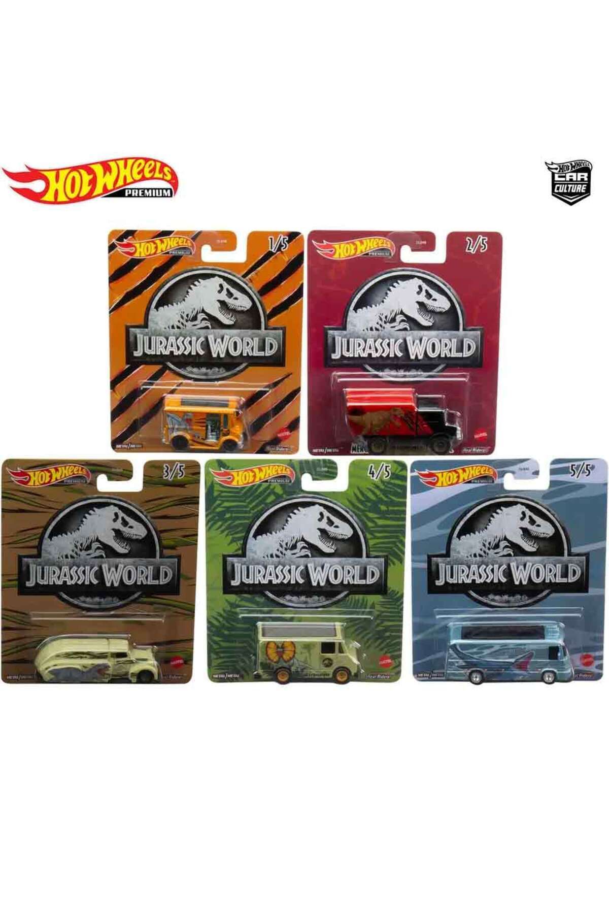 HOT WHEELS Dinazor Dünyası 2022 Premium Pop Culture 5'li Set