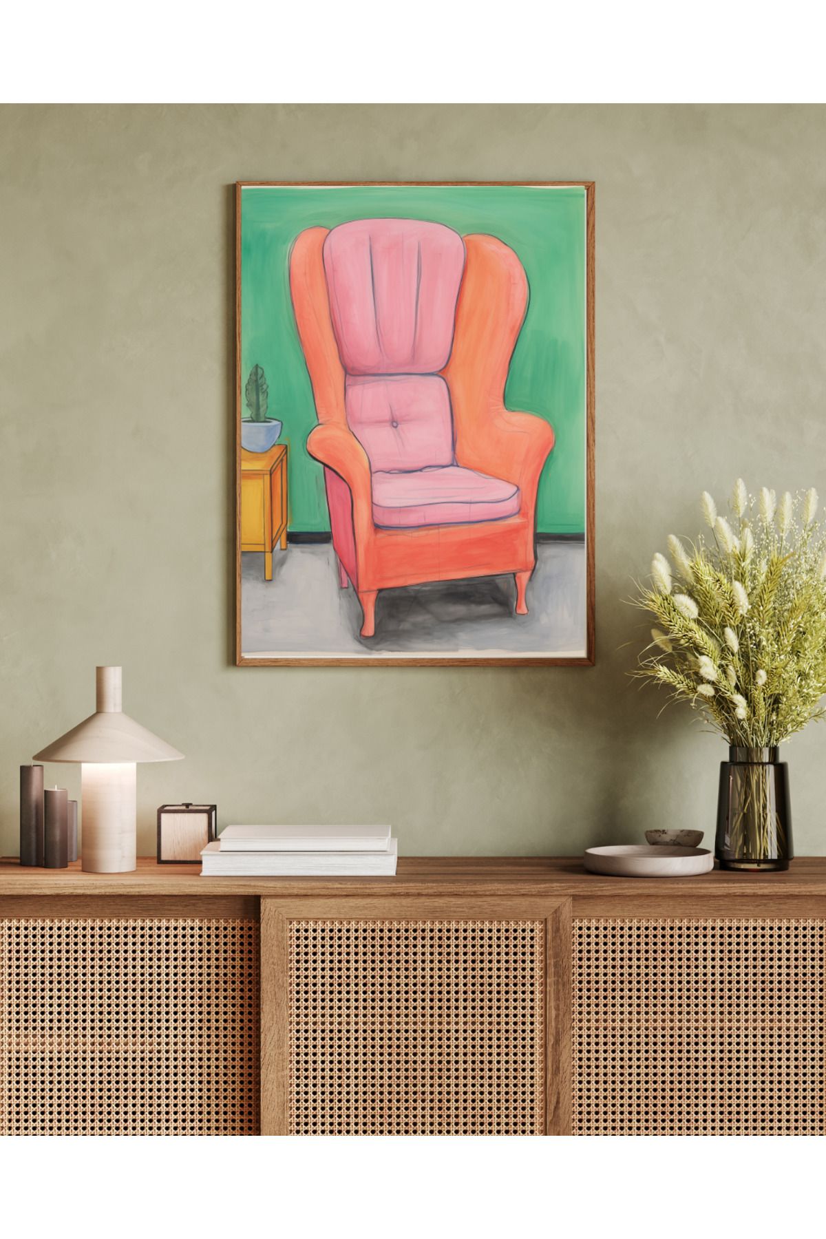 woodhomeworks tek parça salon ofis dekor tablo