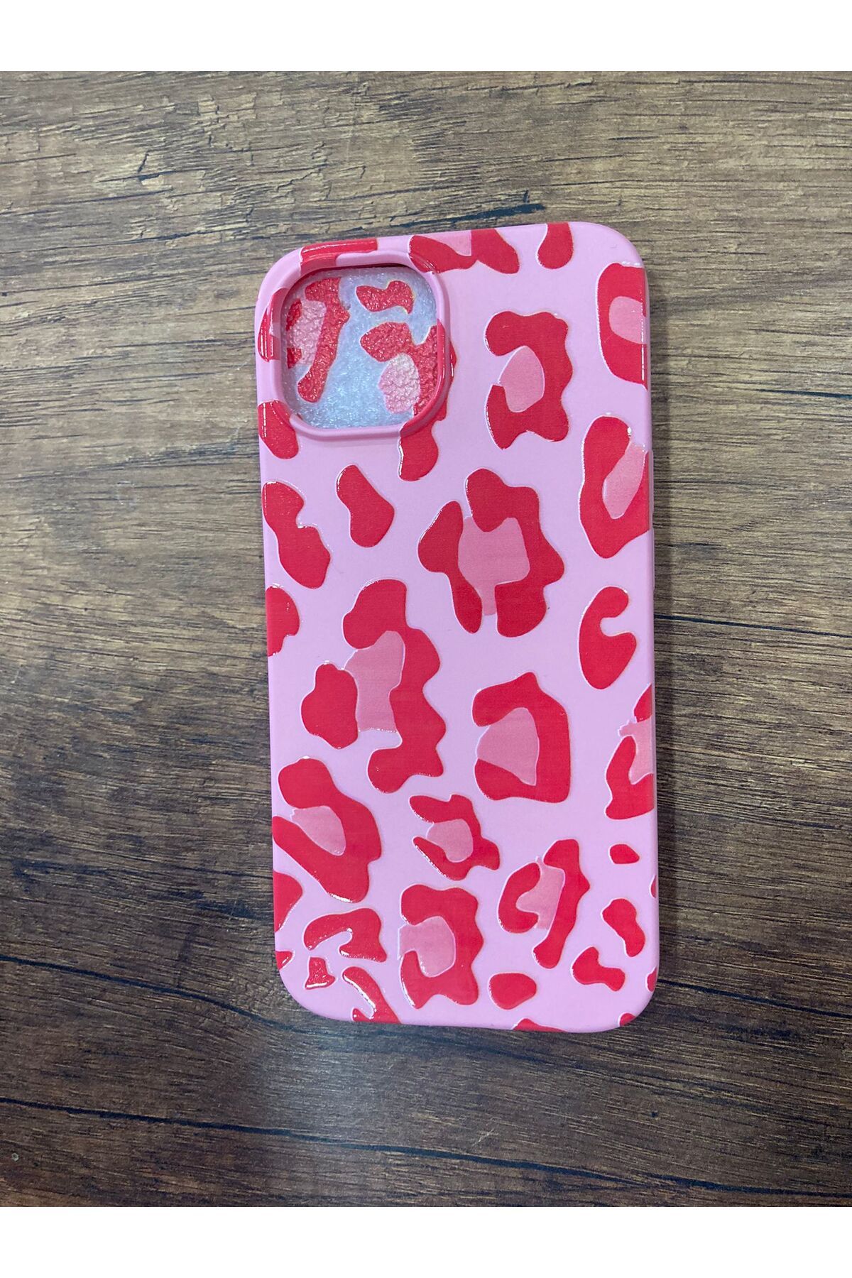 Newon İPHONE 13/14 LEOPAR BASKILI İÇİ KADİFE PREMİUM LANSMAN SİLİKON TELEFON KILIFI