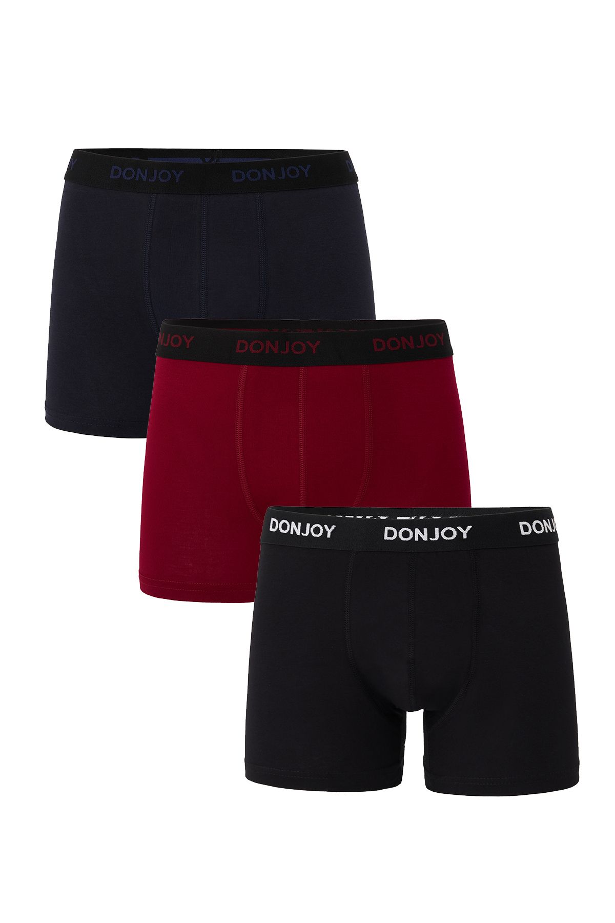 don joy Erkek 3'lü Pamuklu Penye Beli Lastikli Boxer