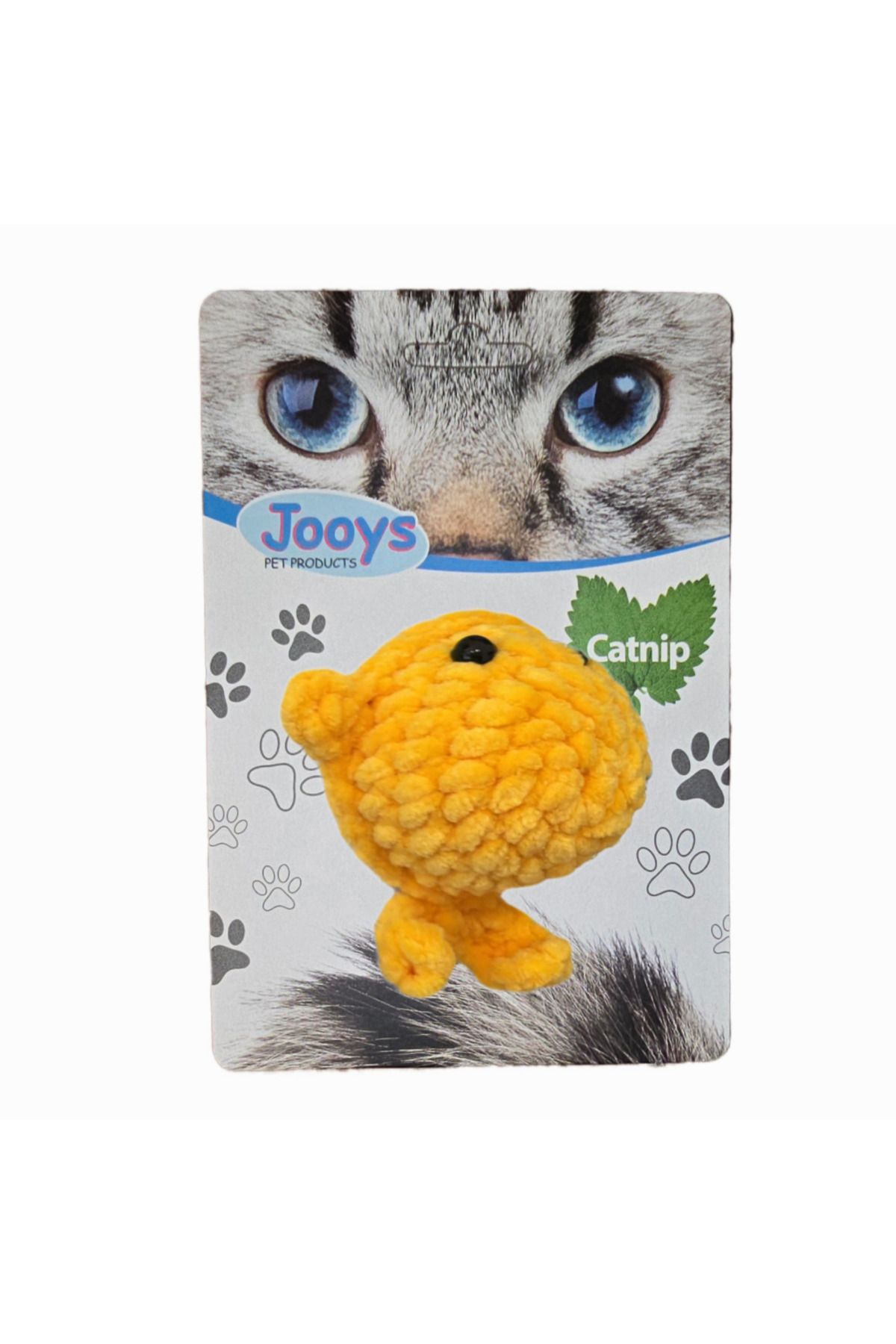 Jooys Catnip'li Kadife Balık Kedi Oyuncağı Pembe Sarı