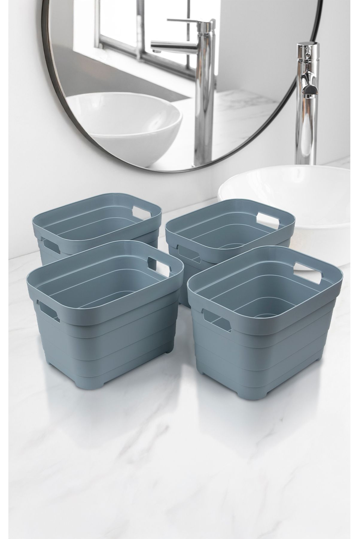Nesto Home-Set of 4 Multi-Purpose Basket Without Lid 4X5 Liters 2