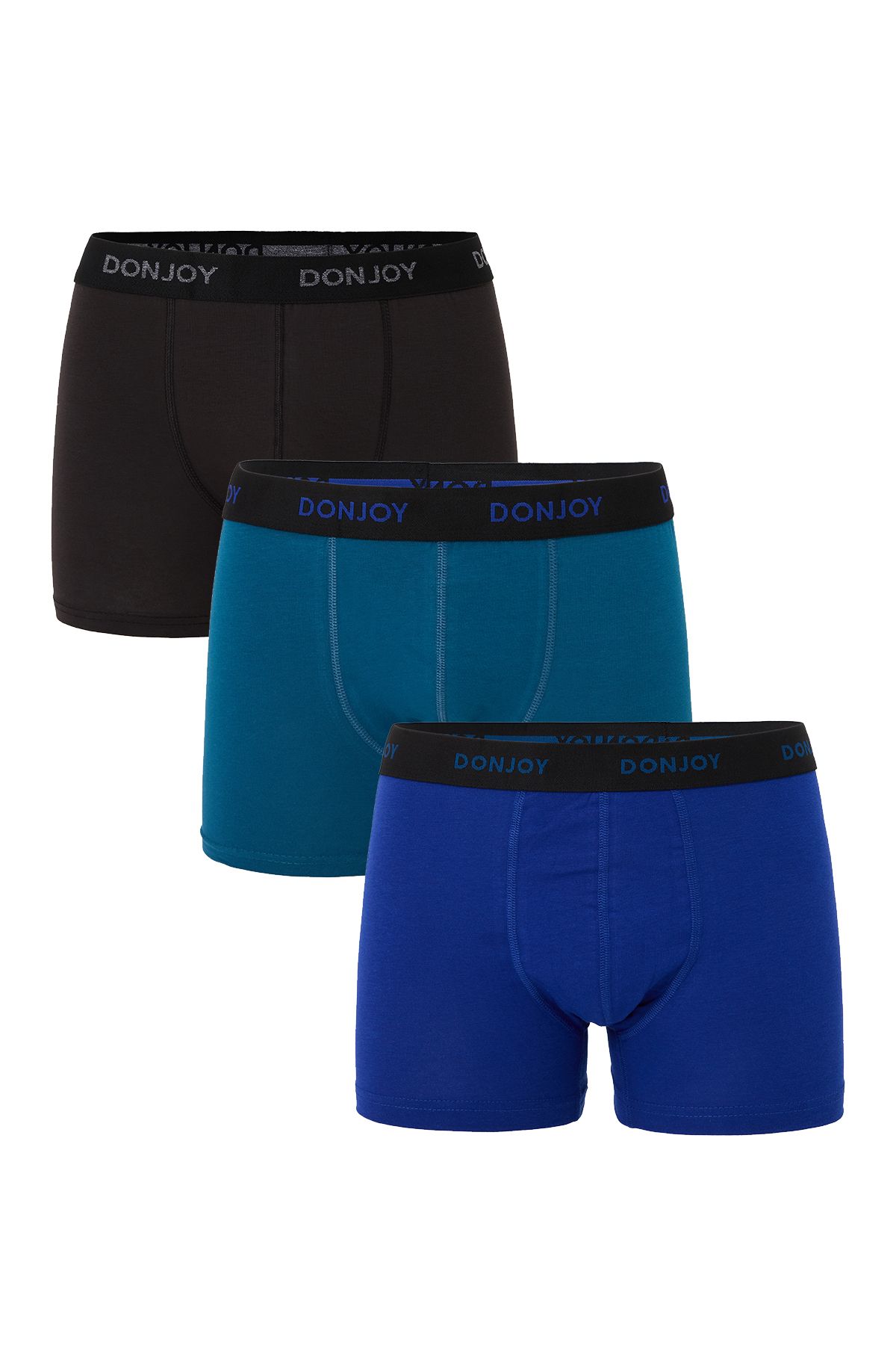 don joy Erkek 3'lü Pamuklu Penye Beli Lastikli Boxer